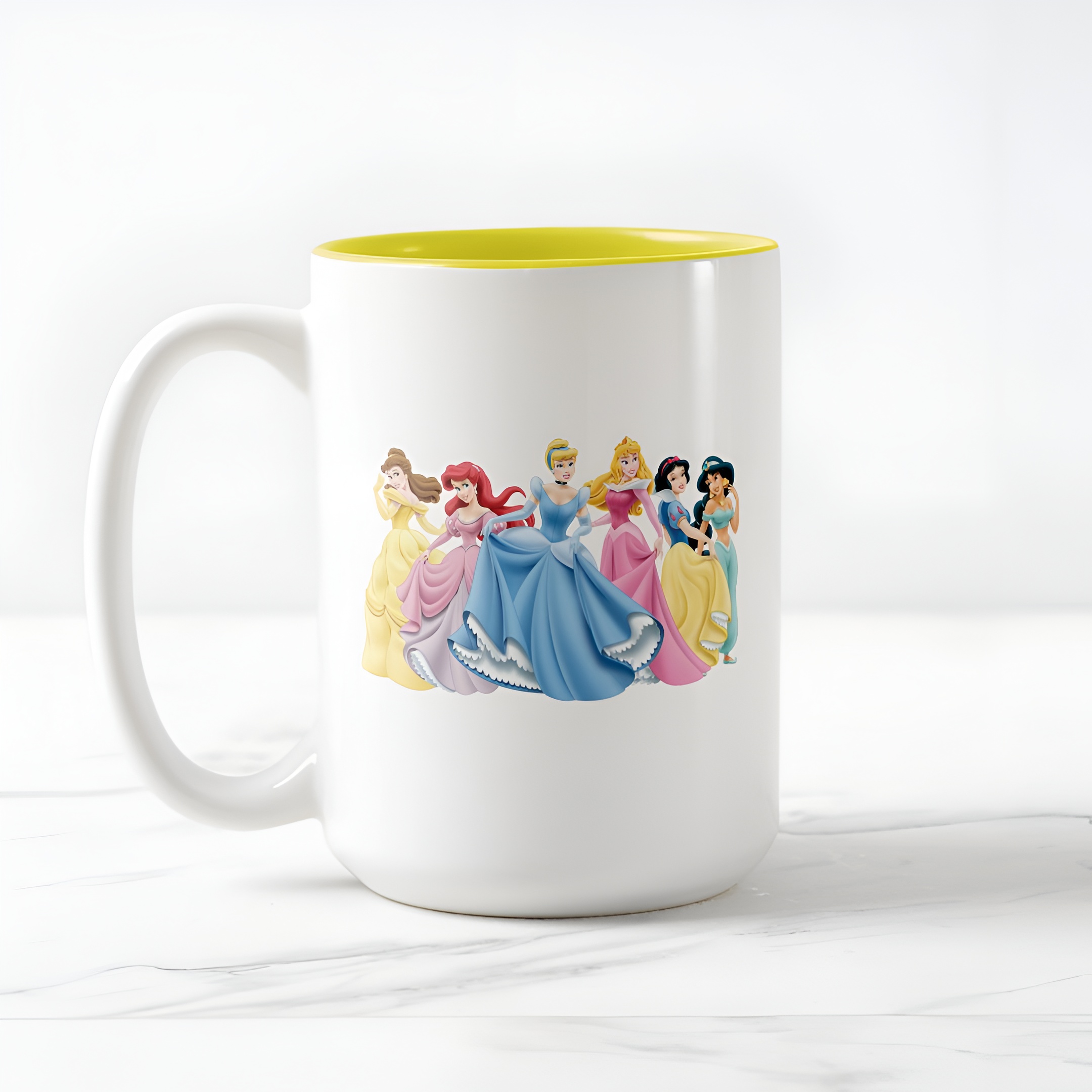 Princess Holding Dress Coffee Mug Disney Two Tone Cute Cup