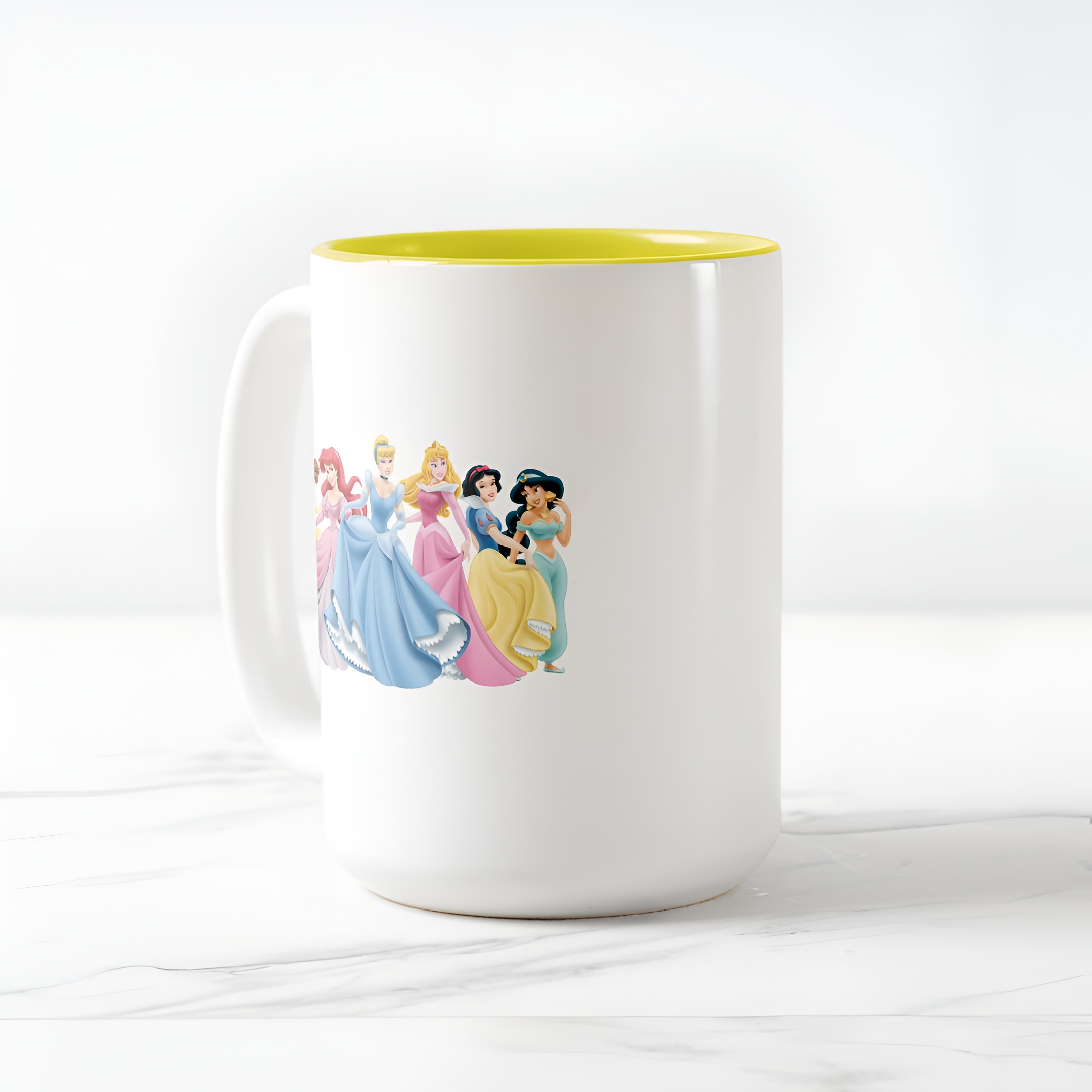 Princess Holding Dress Coffee Mug Disney Two Tone Cute Cup