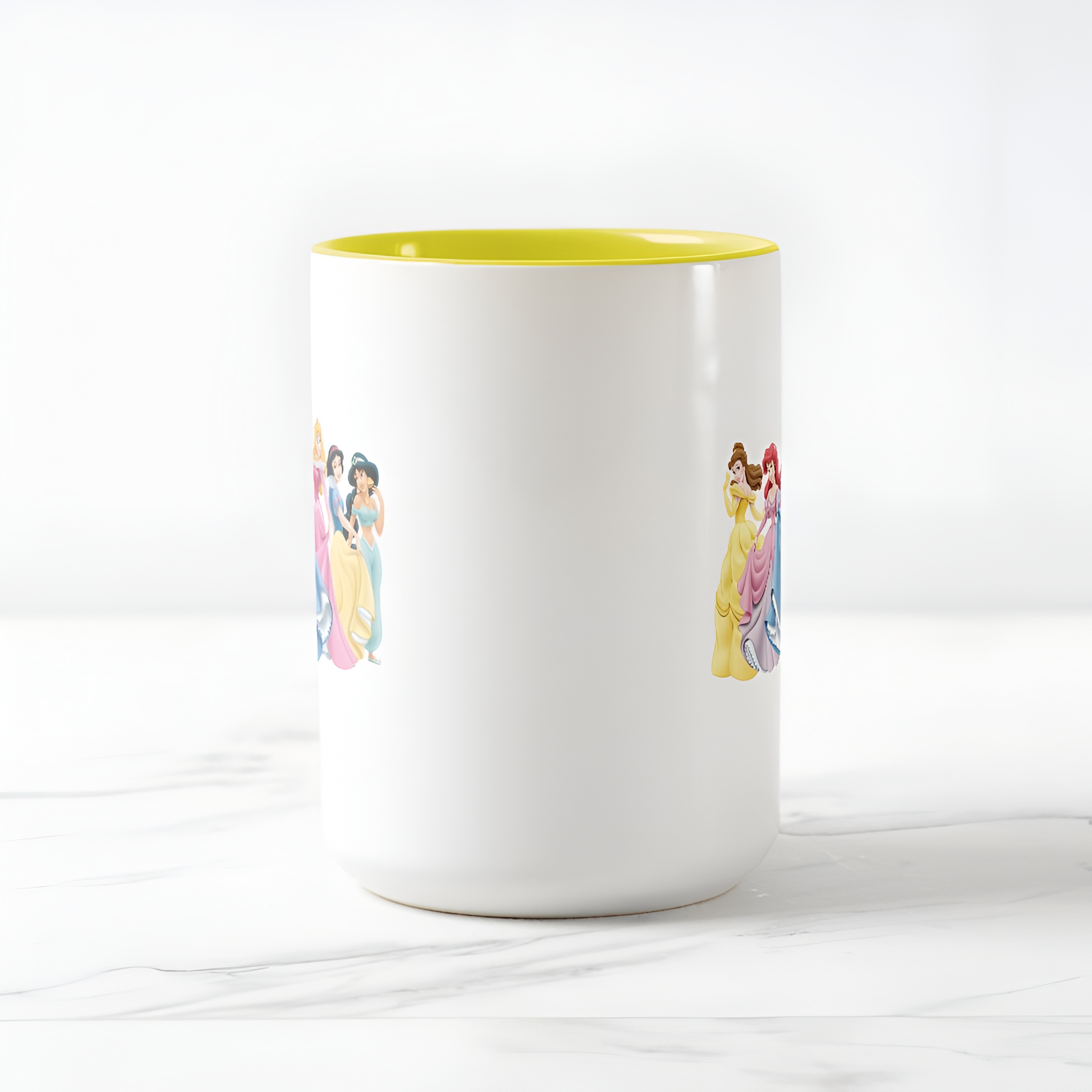 Princess Holding Dress Coffee Mug Disney Two Tone Cute Cup