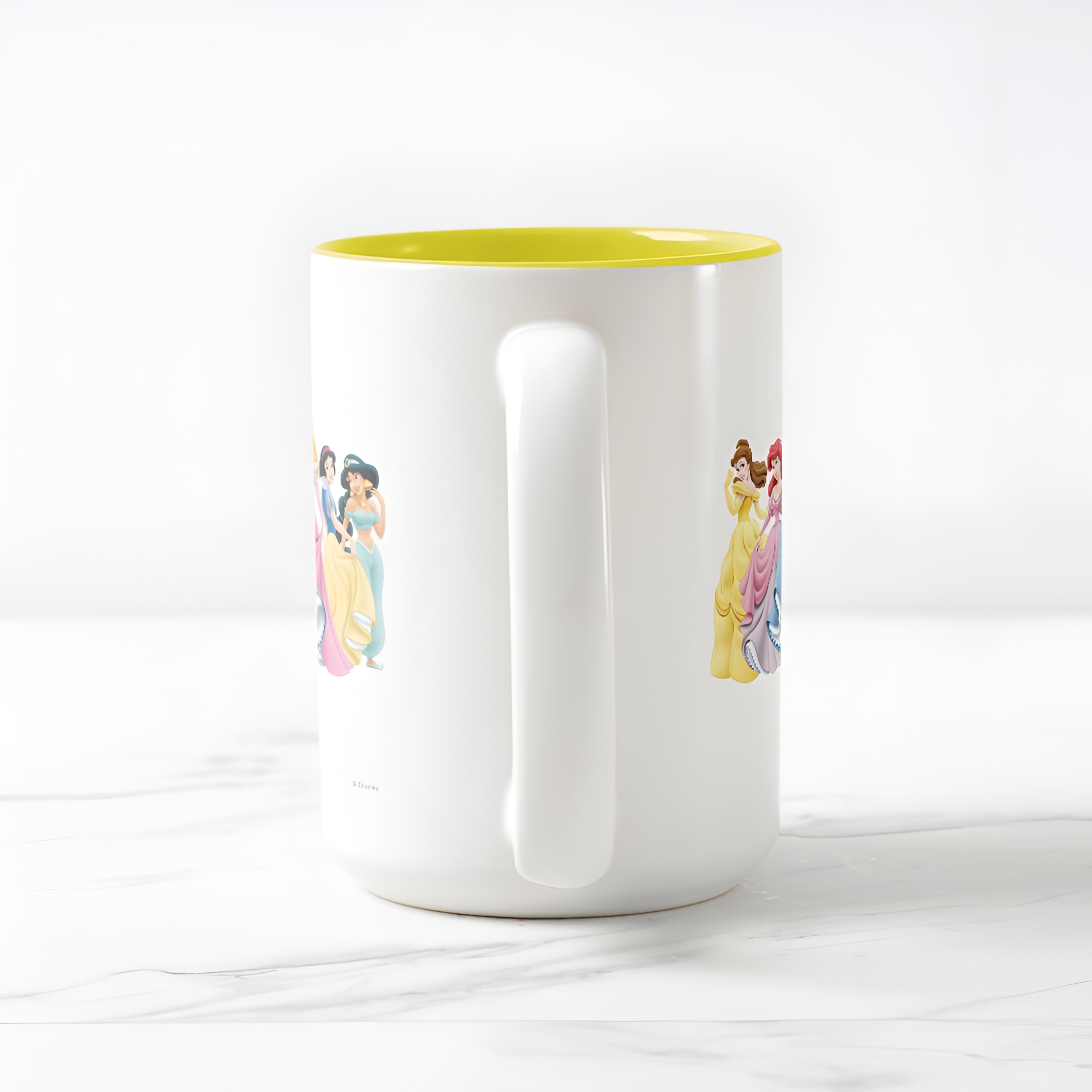 Princess Holding Dress Coffee Mug Disney Two Tone Cute Cup