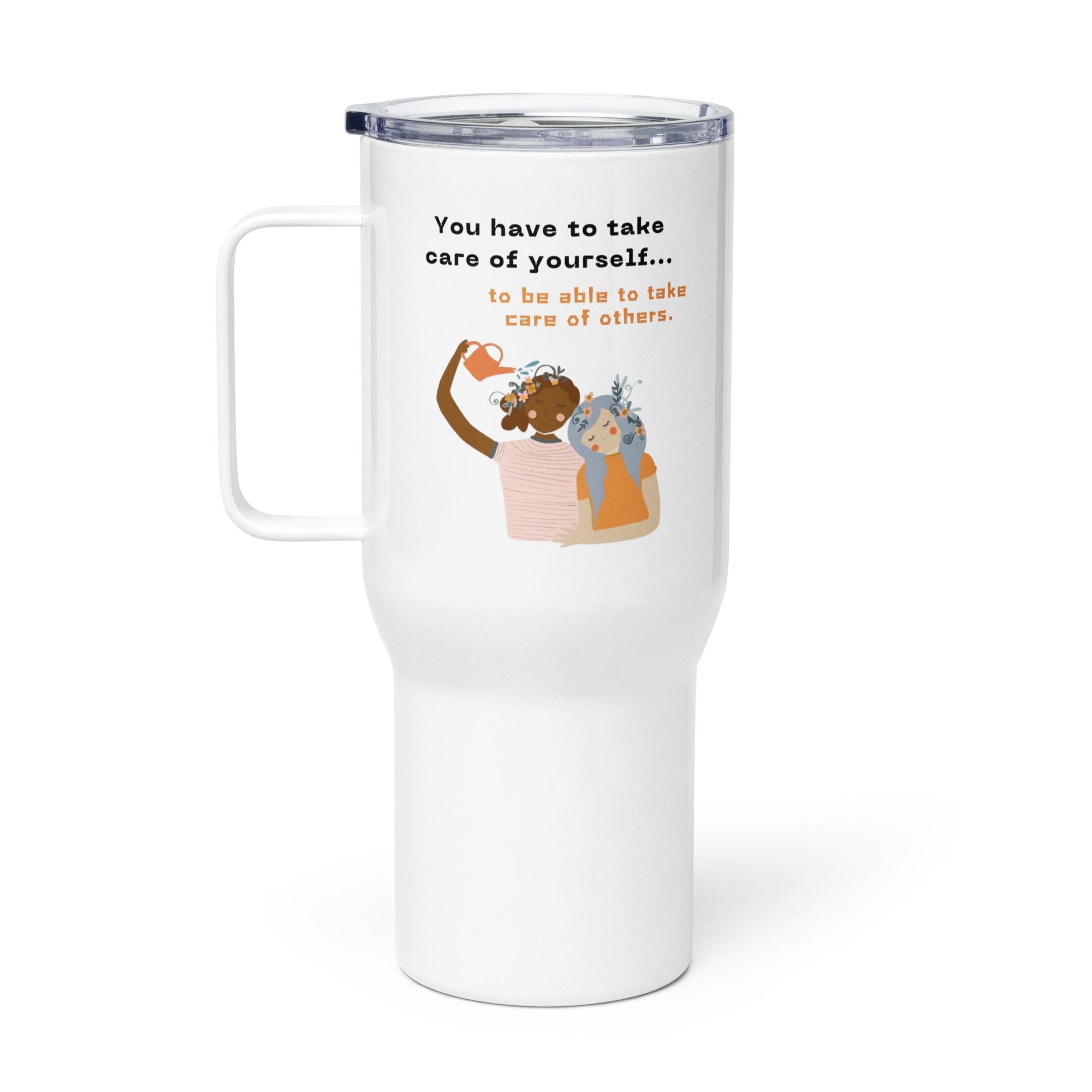 Self Care Travel Mug with Stainless Steel Body and Matte Finish - Inspire Cups