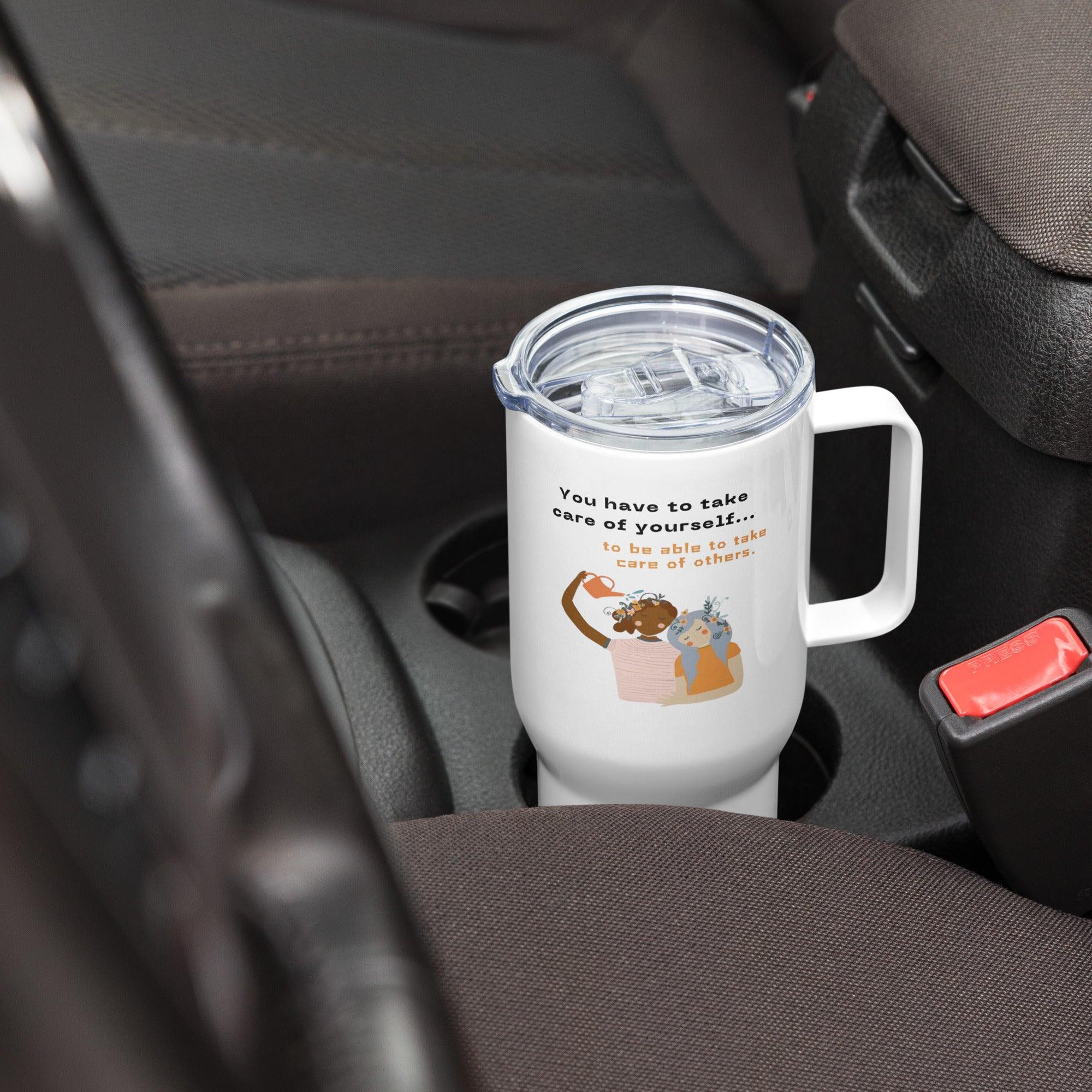 Self Care Travel Mug with Stainless Steel Body and Matte Finish - Inspire Cups