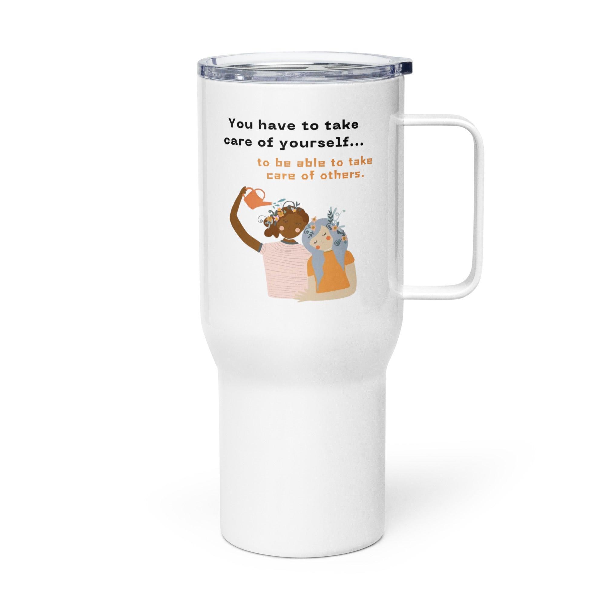 Self Care Travel Mug with Stainless Steel Body and Matte Finish - Inspire Cups