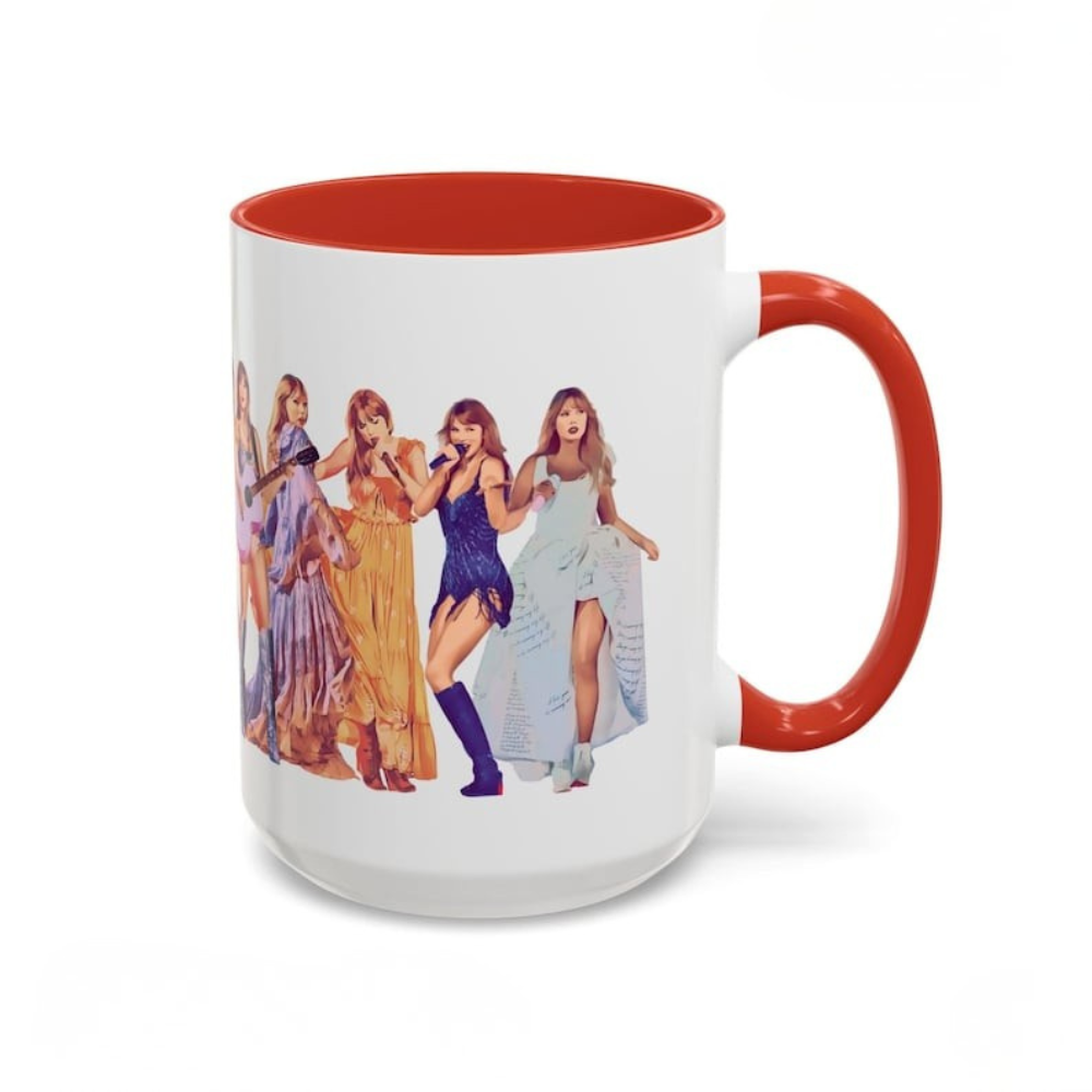Eras Tour Coffee Mug: Pop Star Fan Gift, Iconic Outfits