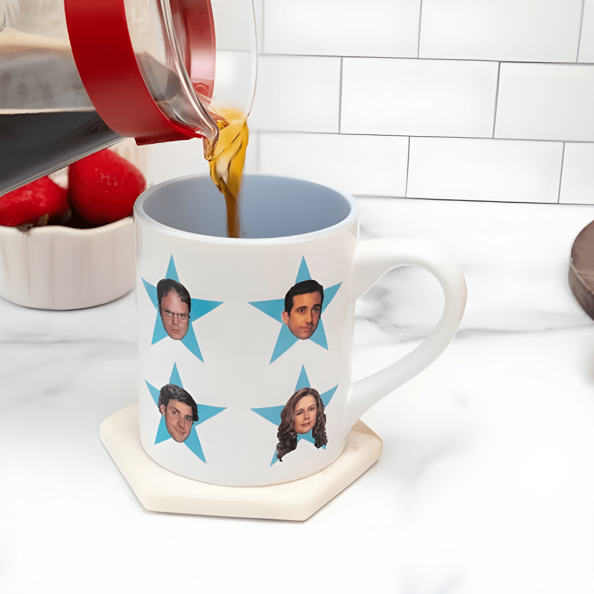 Silver Buffalo The Office Cast Stars Ceramic Mug | Holds 14 Ounces
