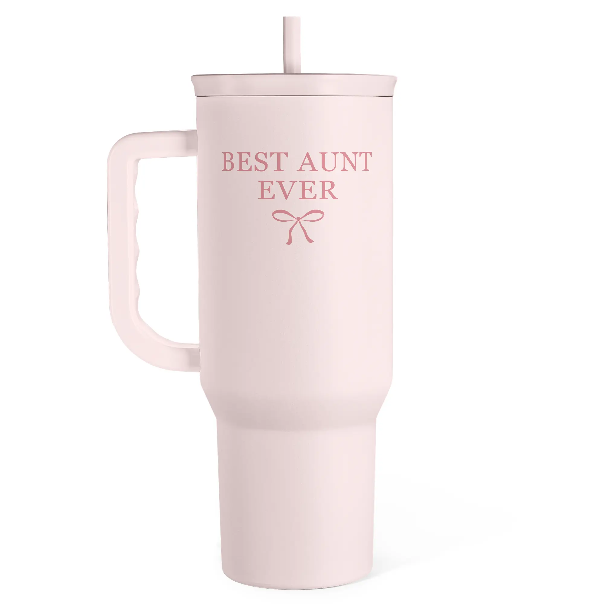 Stainless Steel 40oz Tumbler with Handle & Straw, Reusable Large Capacity Thermos Cup, Hot and Cold Insulation, Office Home Valentine Gift