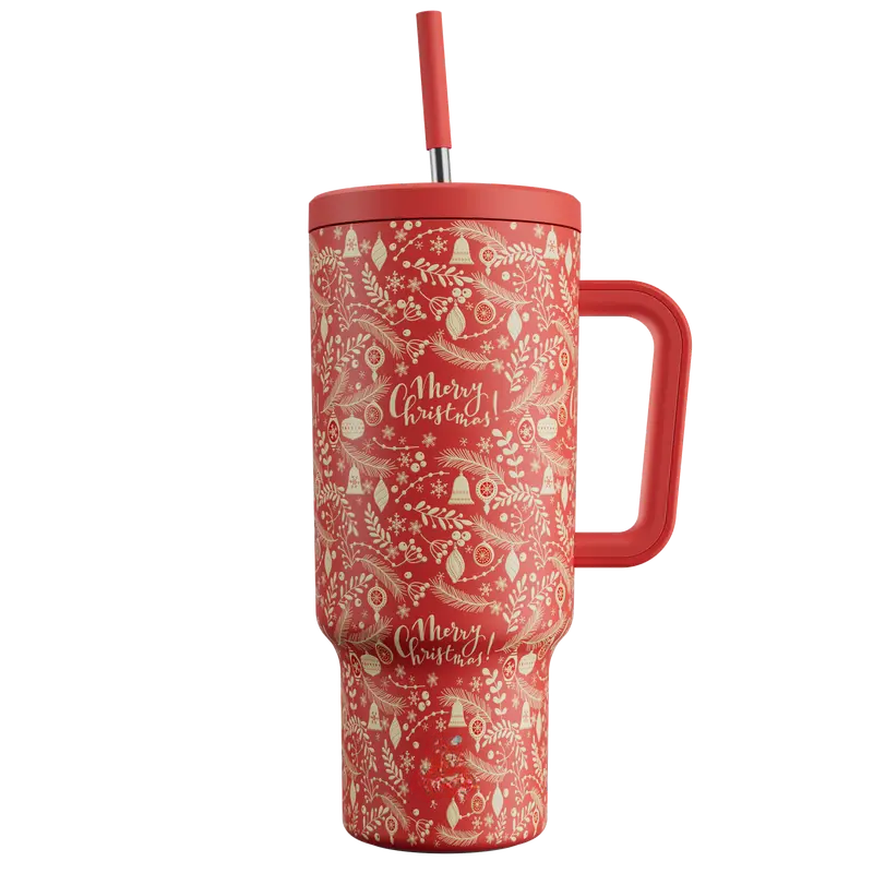 Christmas Edition 40oz Stainless Steel Water Bottle Portable Leak proof 