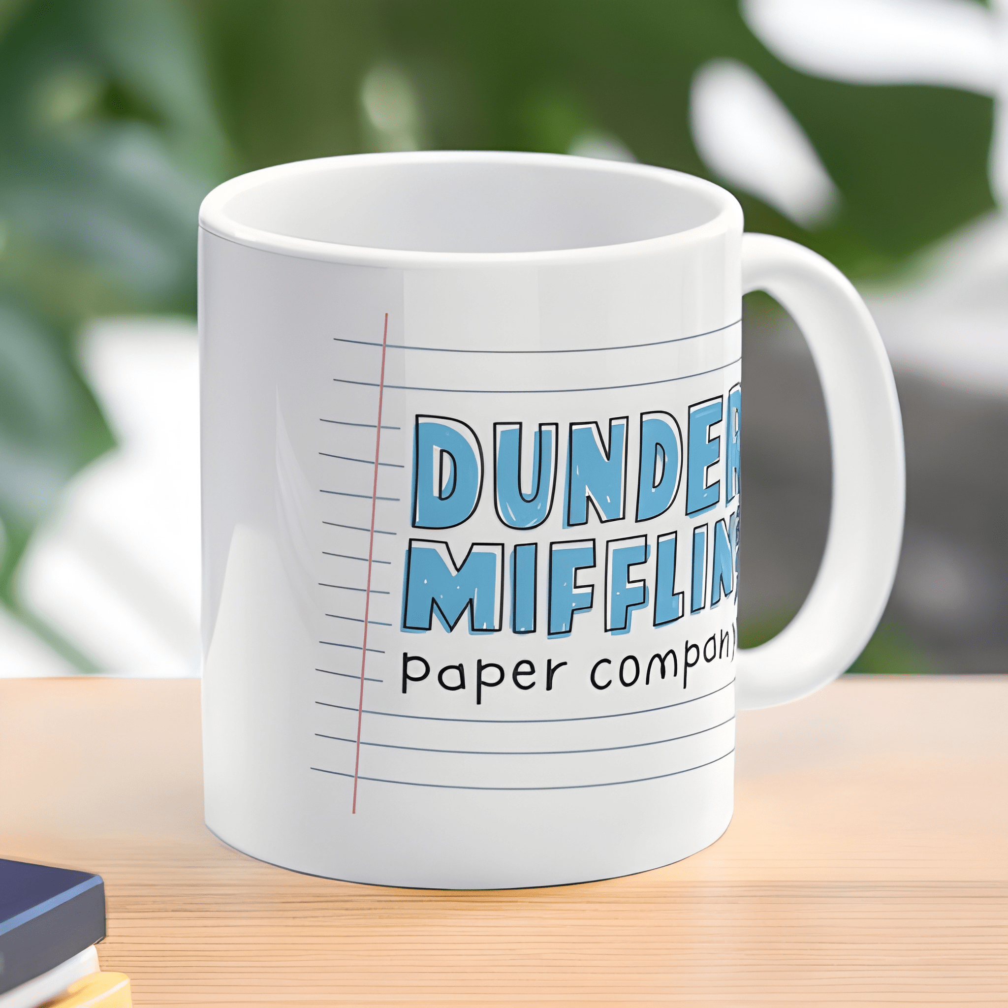 Dunder Mifflin Notebook Paper Logo Ceramic Mug