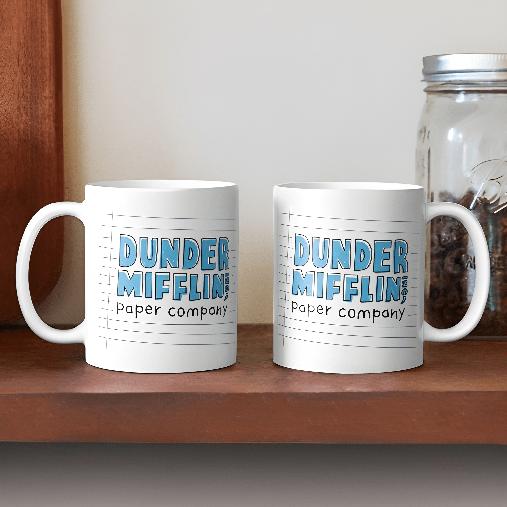 Dunder Mifflin Notebook Paper Logo Ceramic Mug