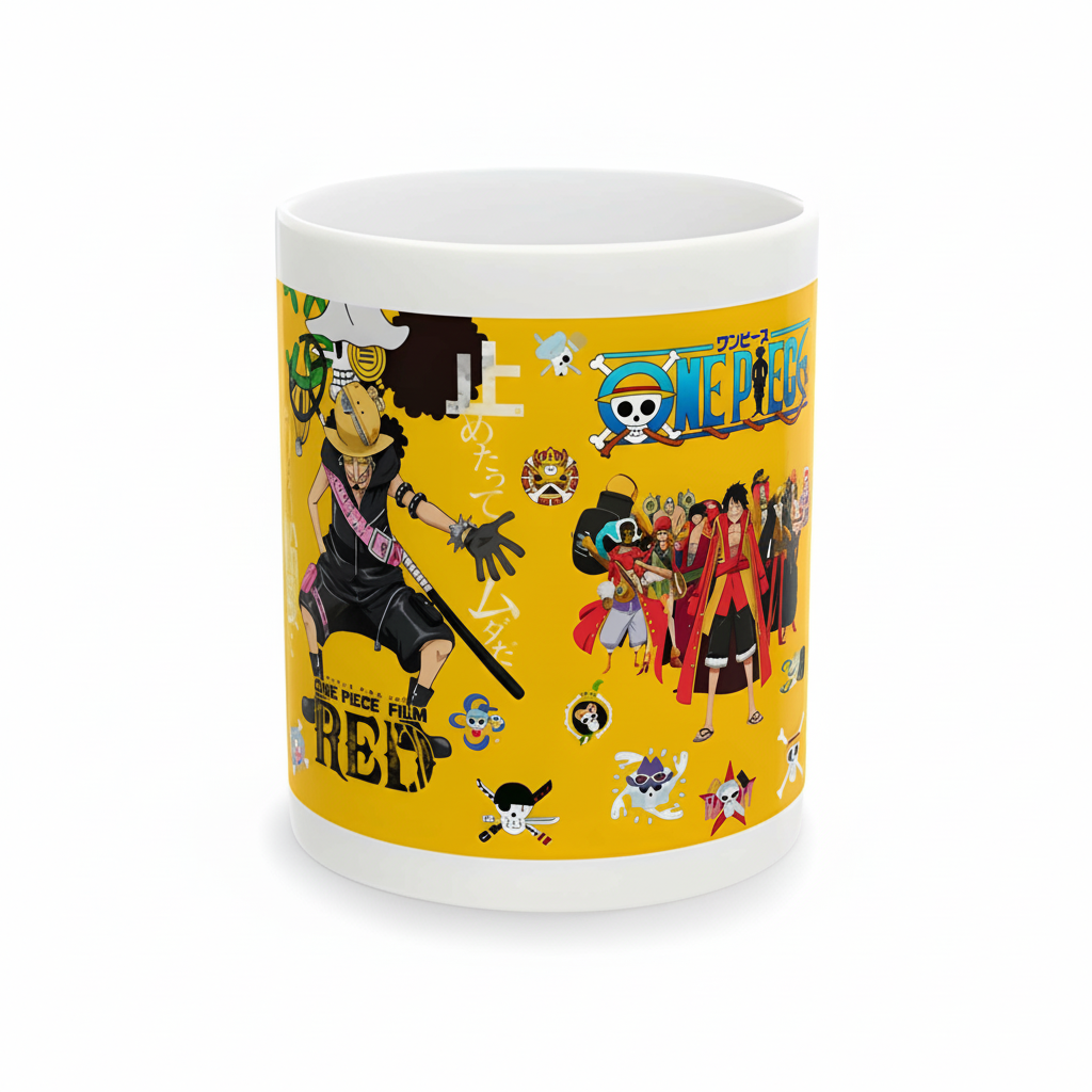 Anime Pirate Crew Character Collage Themed Ceramic Coffee Mug
