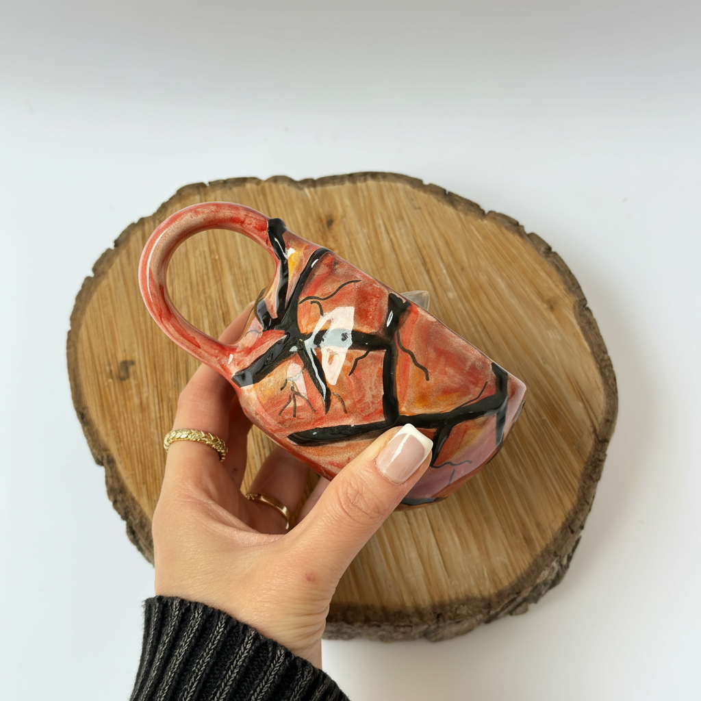 Handcrafted Dragon Ceramic Drinking Mug