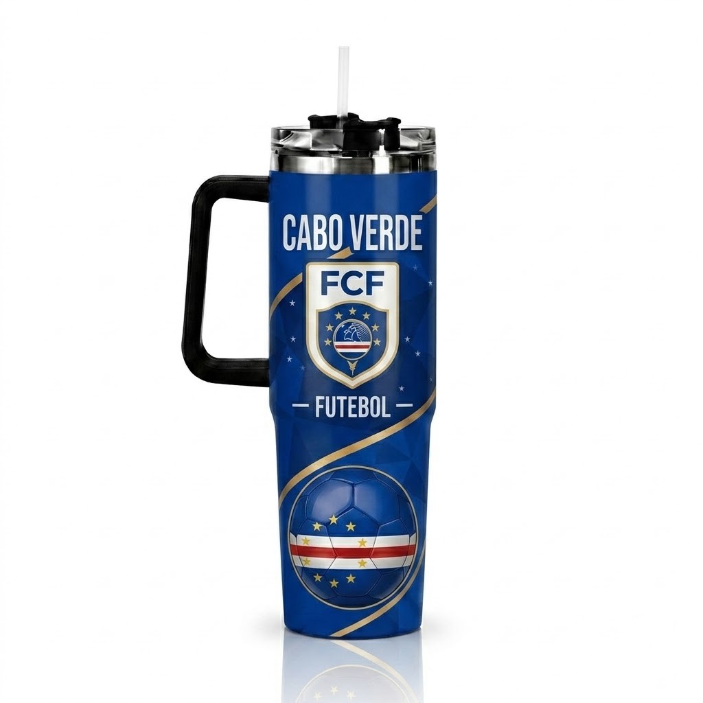 FIFA 2026 Cape Verde Football Sports All Over Printed 40oz Tumbler With Straw And Lid
