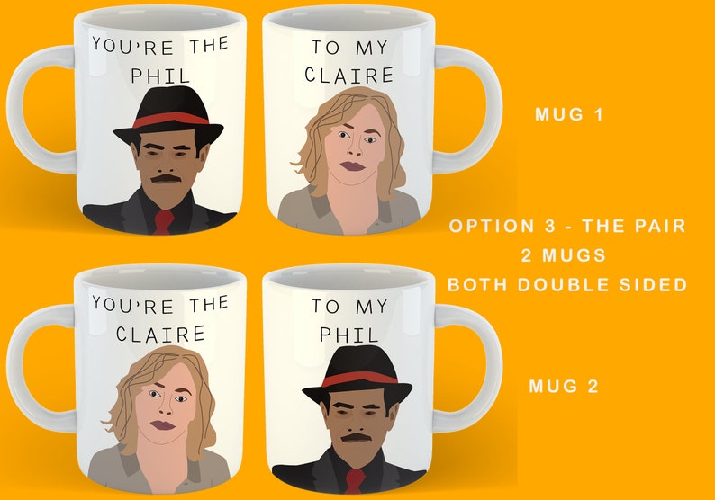 Modern Family - "Claire To My Phil" - Phil and Claire Dunphy Mug - Modern Family Gift - Ideal Gift for him or her The Pair