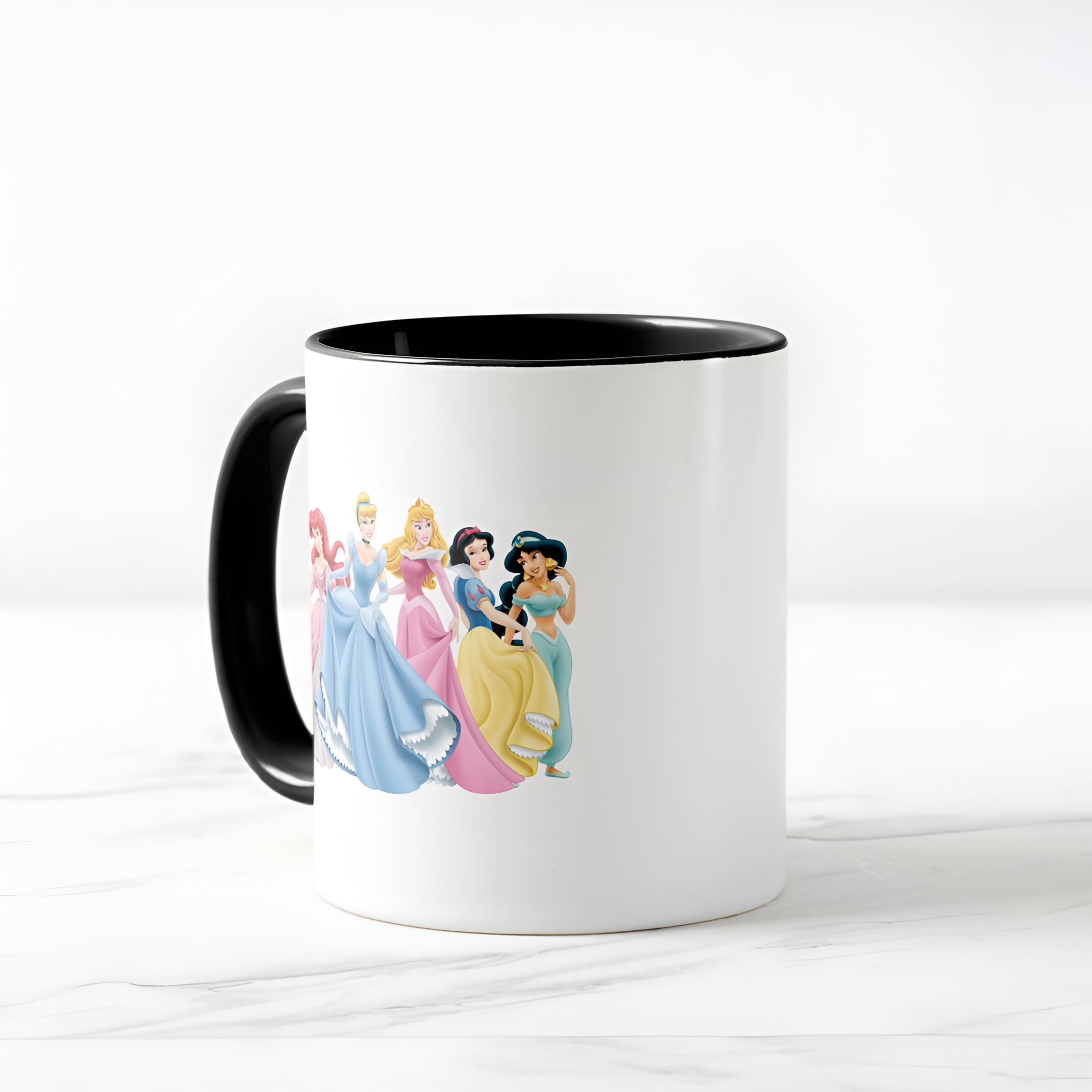 Two-Tone Princess Mug Holding Dresses Out Coffee Cup for Girls