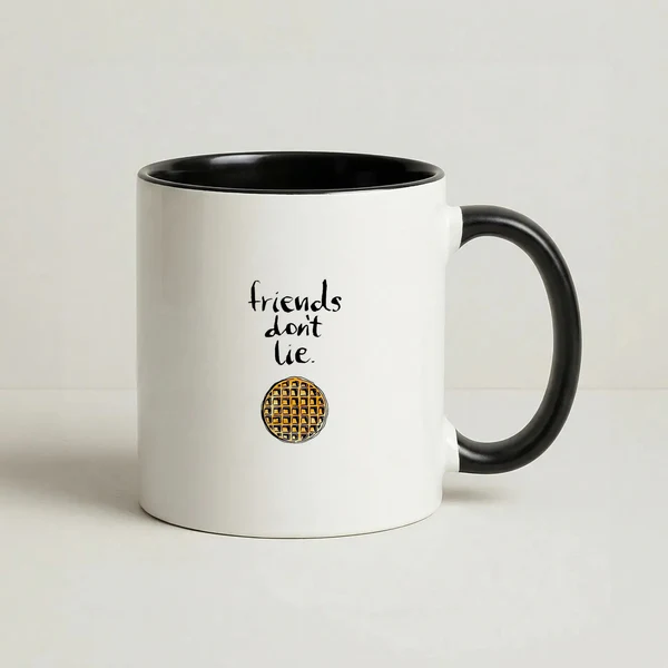 Friends Don't Lie Waffle Mug