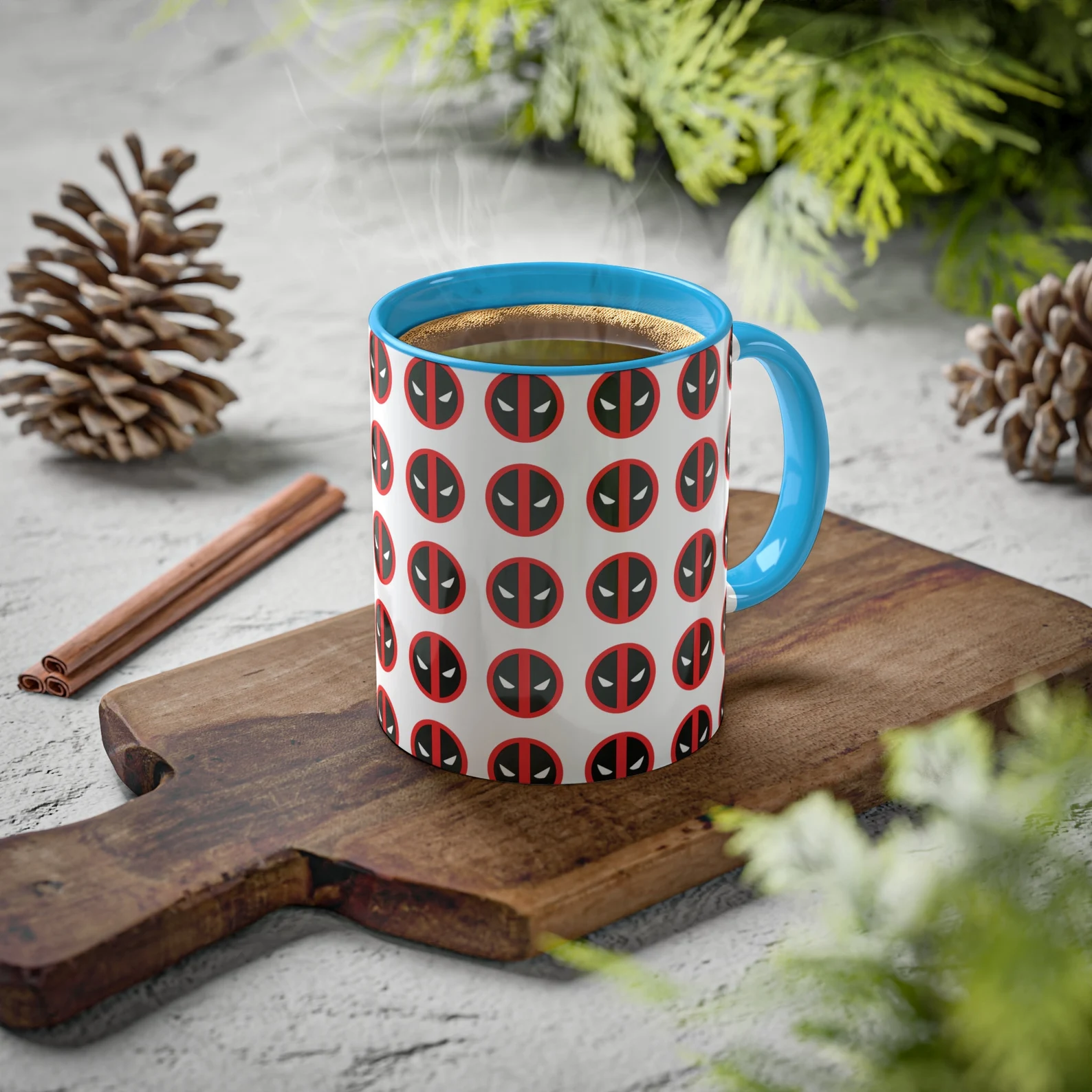 Deadpool Mask Pattern Colorful Mug 