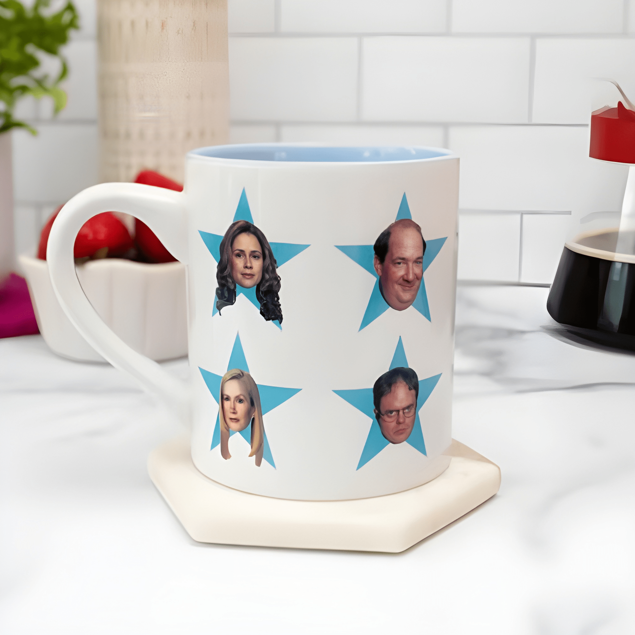 Silver Buffalo The Office Cast Stars Ceramic Mug | Holds 14 Ounces