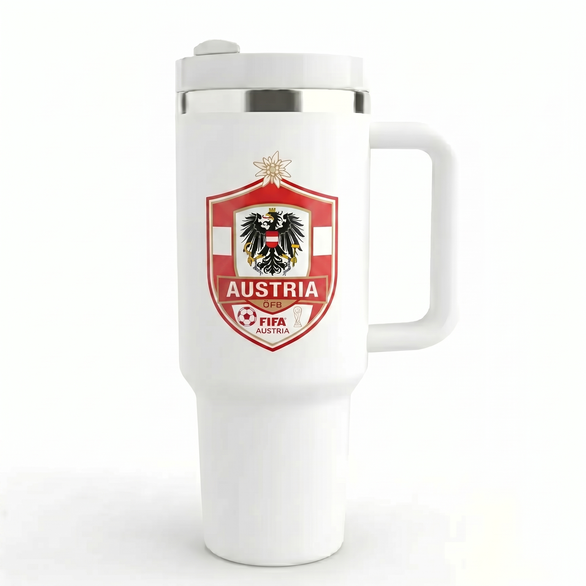 FIFA 2026 Austria Soccer Sports Themed 40oz Tumbler With Straw And Lid