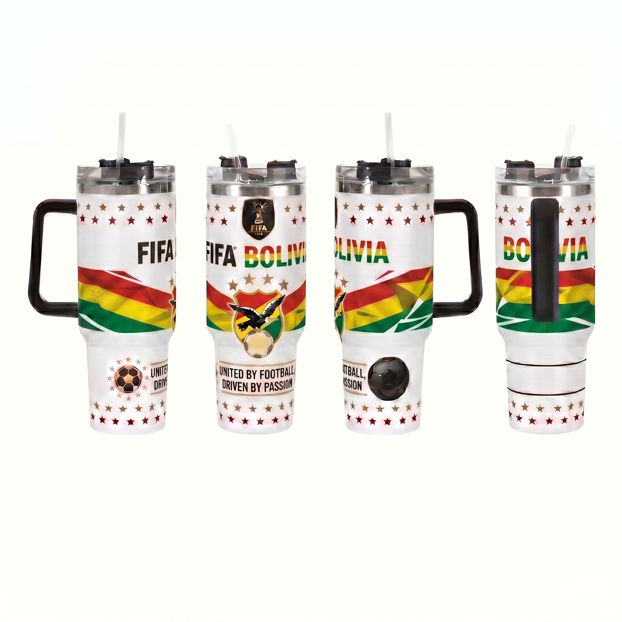 FIFA 2026 Bolivia Soccer Sports Themed 40oz Tumbler With Straw And Lid
