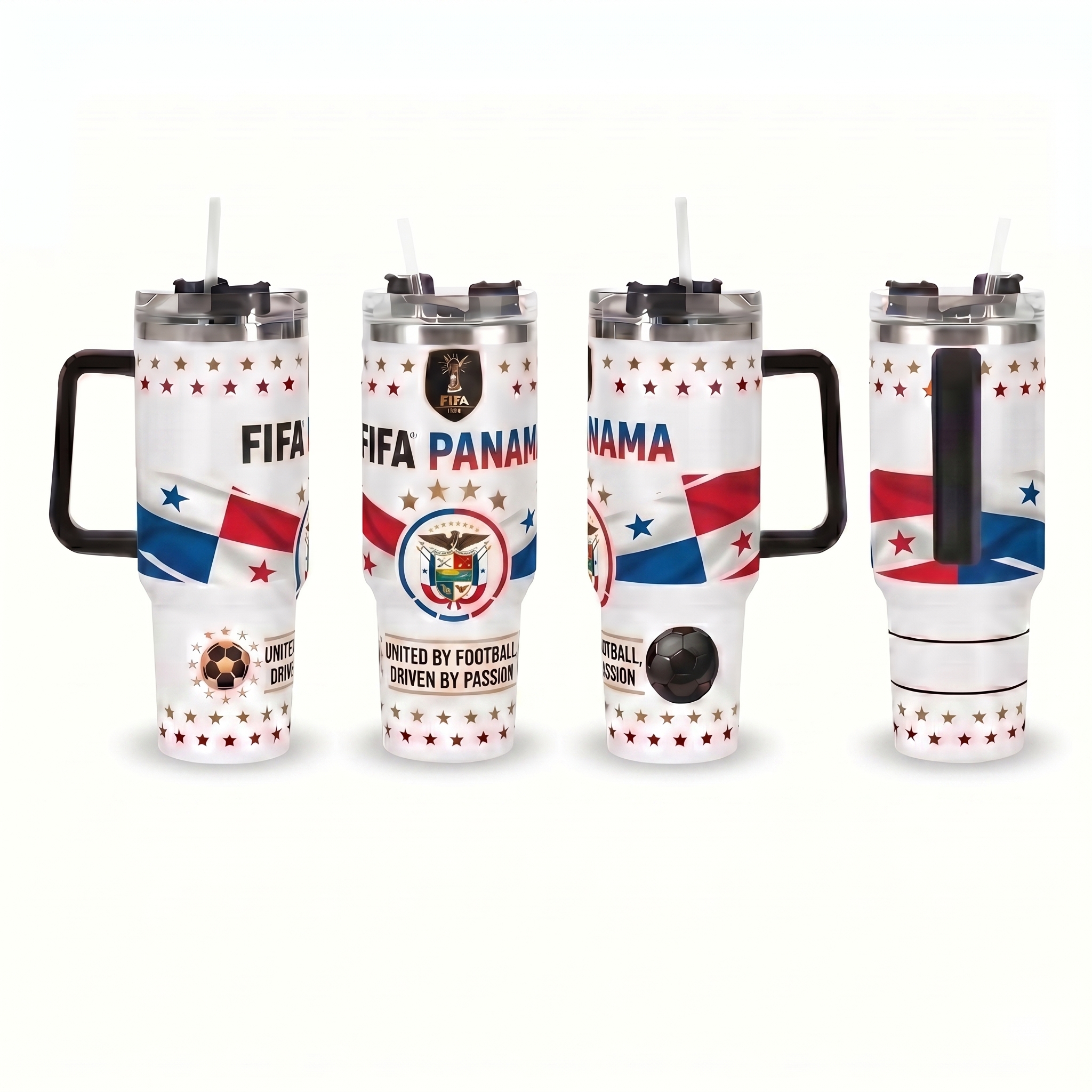 FIFA 2026 Panama Soccer Sports Themed 40oz Tumbler With Straw And Lid