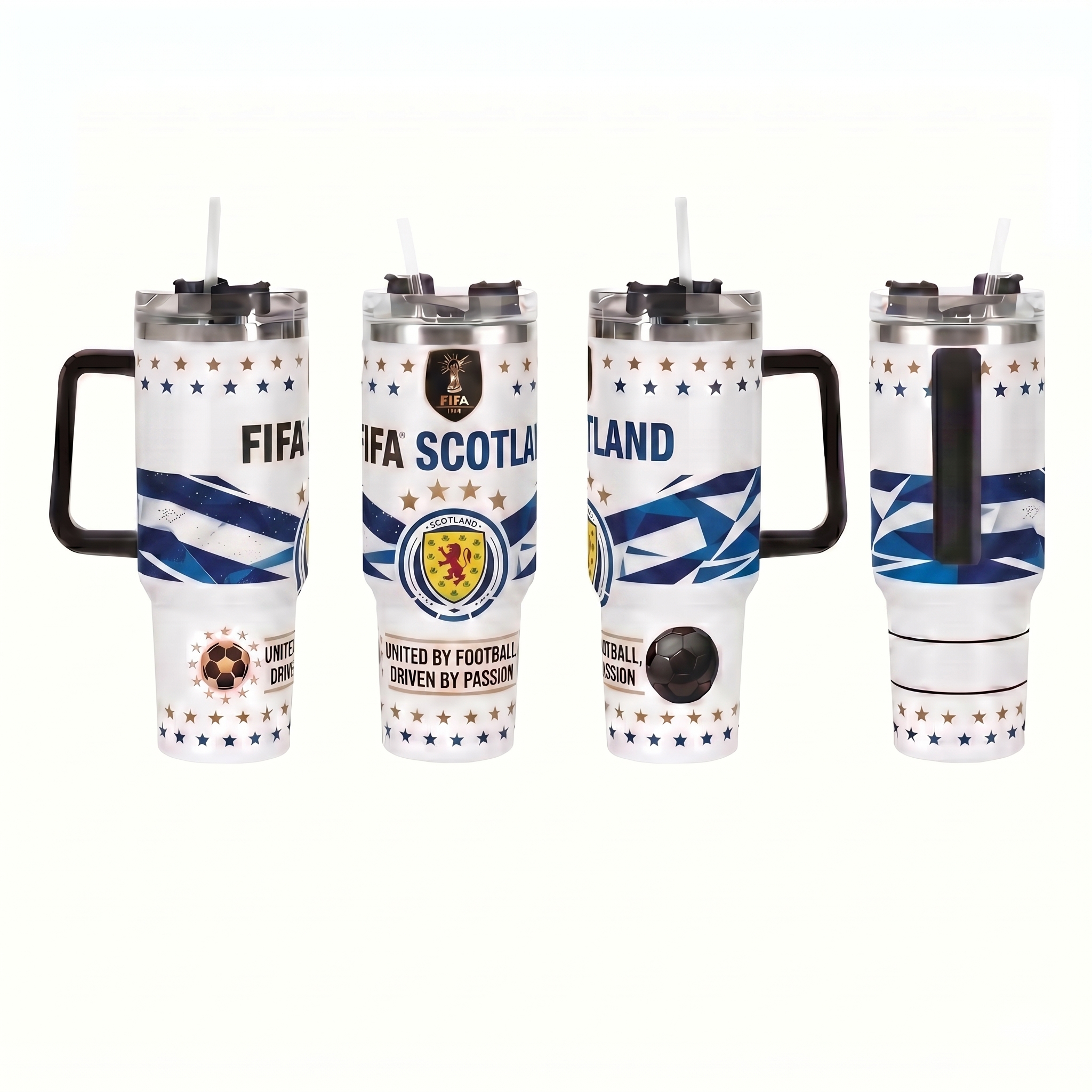FIFA 2026 Scotland Soccer Sports Themed 40oz Tumbler With Straw And Lid