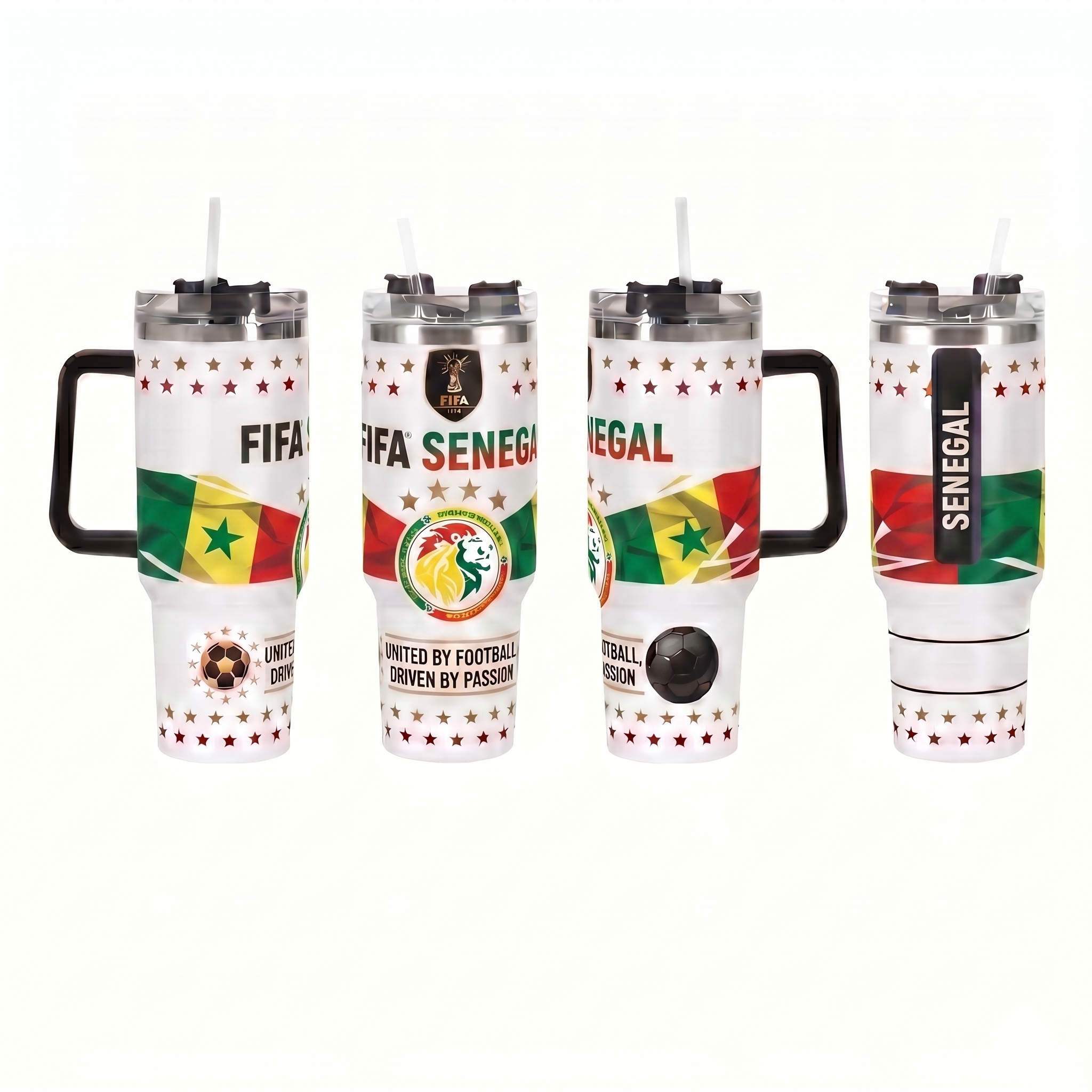 FIFA 2026 Senegal Soccer Sports Themed 40oz Tumbler With Straw And Lid