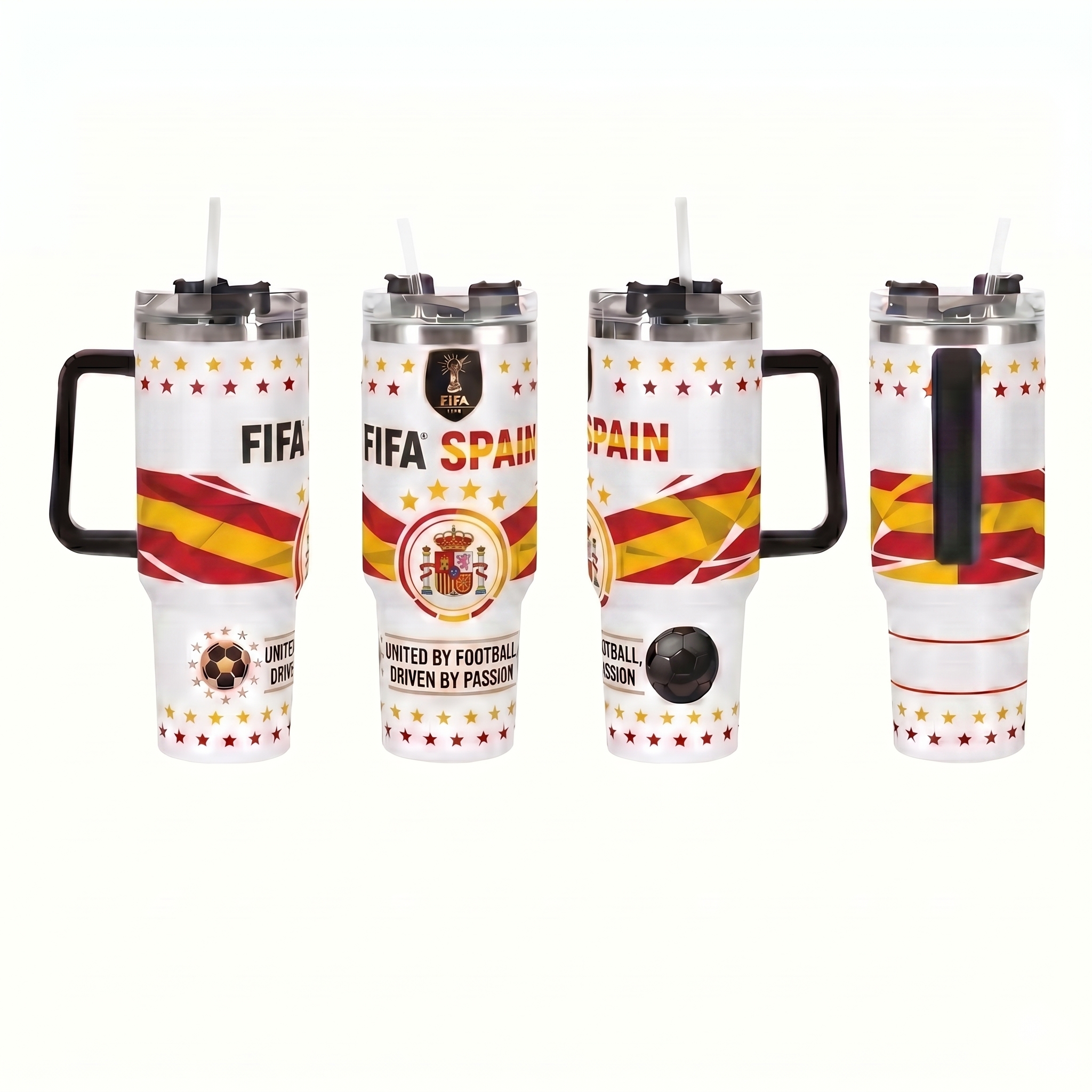 FIFA 2026 Spain Soccer Sports Themed 40oz Tumbler With Straw And Lid