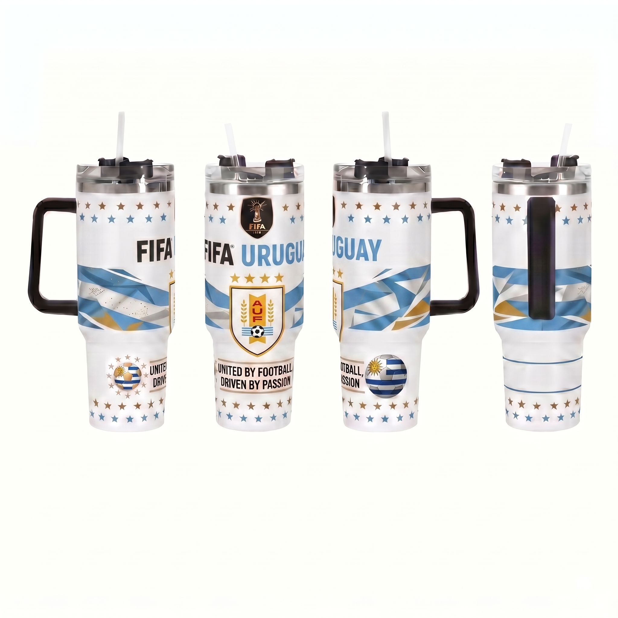 FIFA 2026 Uruguay Soccer Sports Themed 40oz Tumbler With Straw And Lid