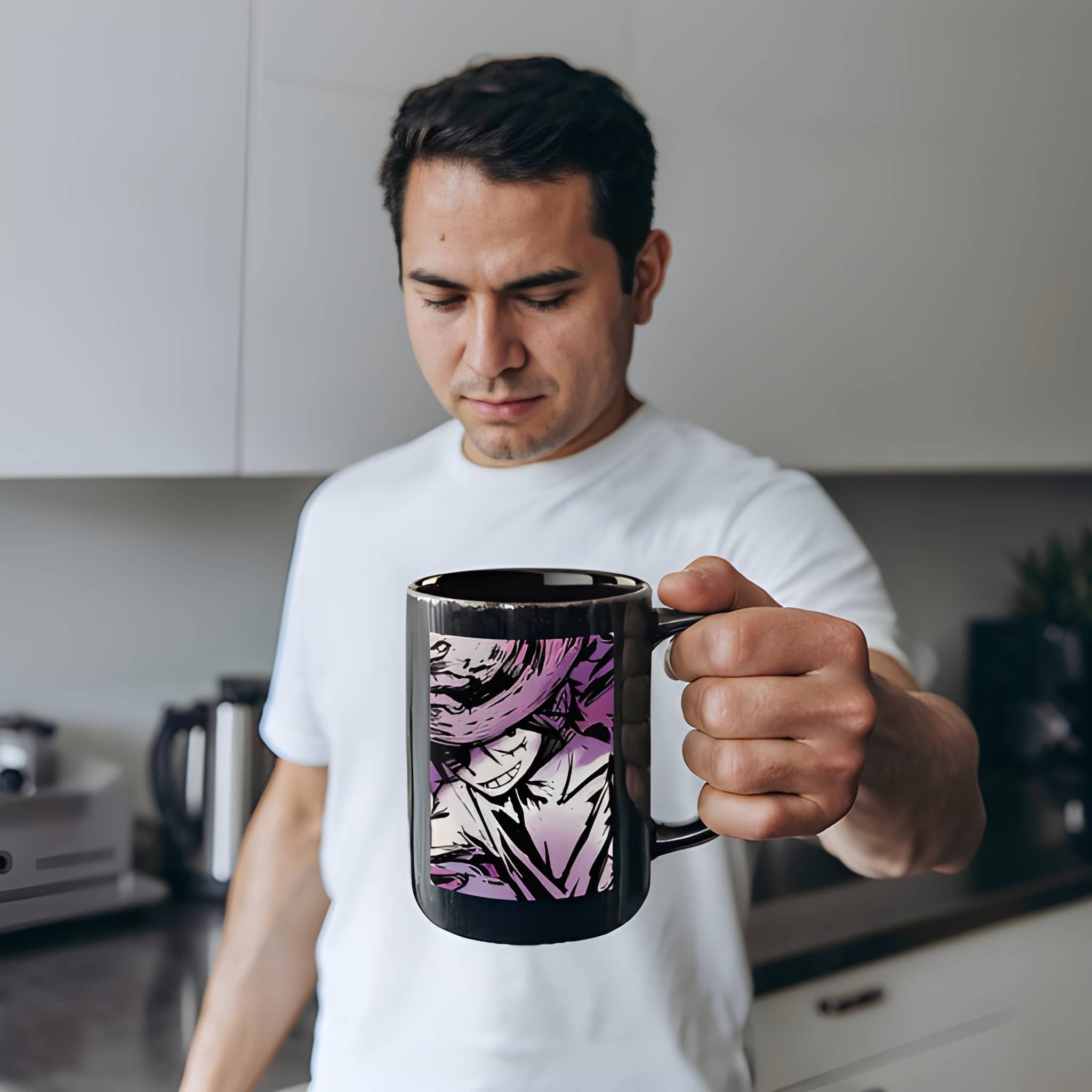 Monkey D. Luffy Mug: One Piece Anime Fan Art Coffee Cup