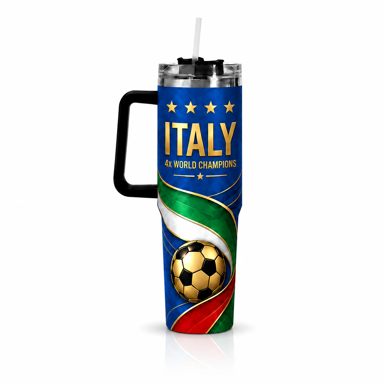 FIFA 2026 Italy Football Sports All Over Printed 40oz Tumbler With Straw And Lid