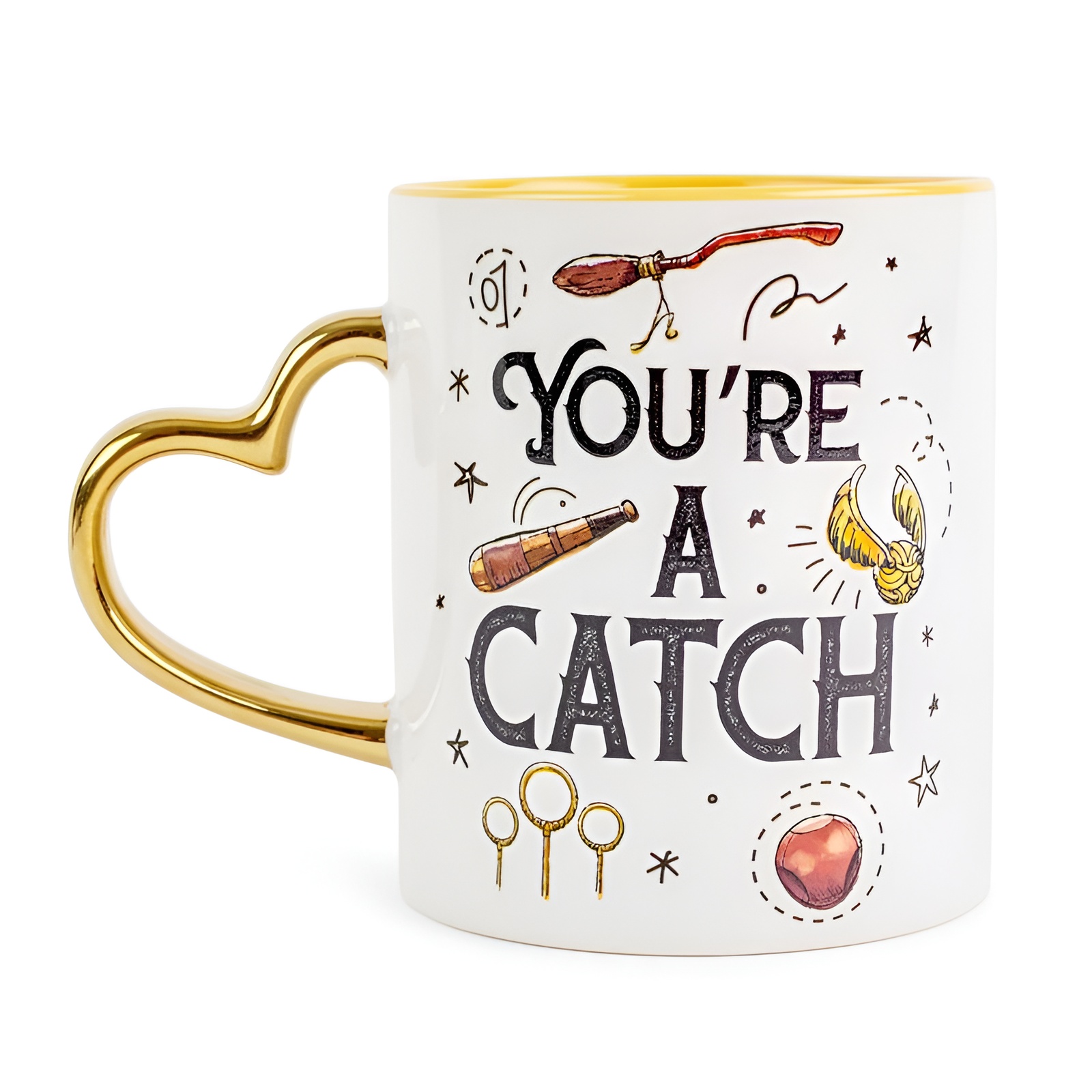 Harry Potter Quidditch "You're A Catch" Sculpted Handle Ceramic Mug
