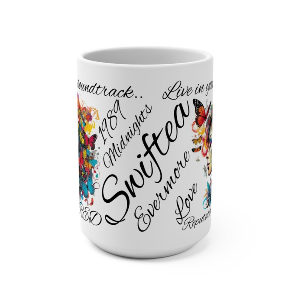 Swiftea Coffee Mug: Taylor Albums Inspired Fan Merch - 15oz