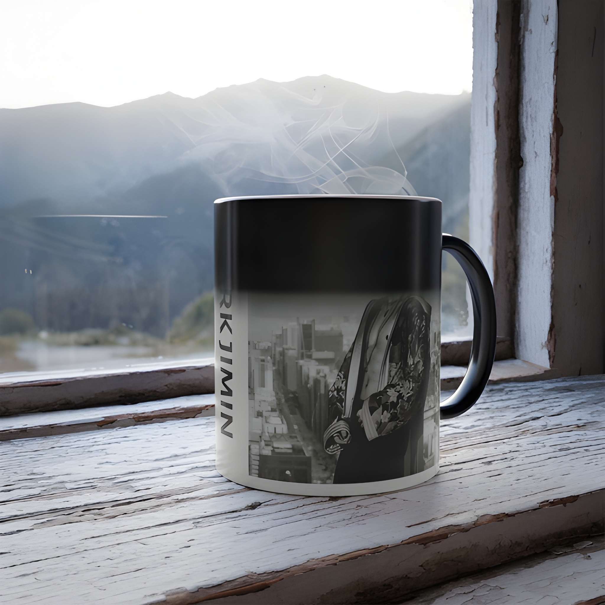 JM Color Changing Mug - K-Pop Heat Activated Magic Mug - Kpop Army Fan Gift - Lachimolala Meme Gift #089