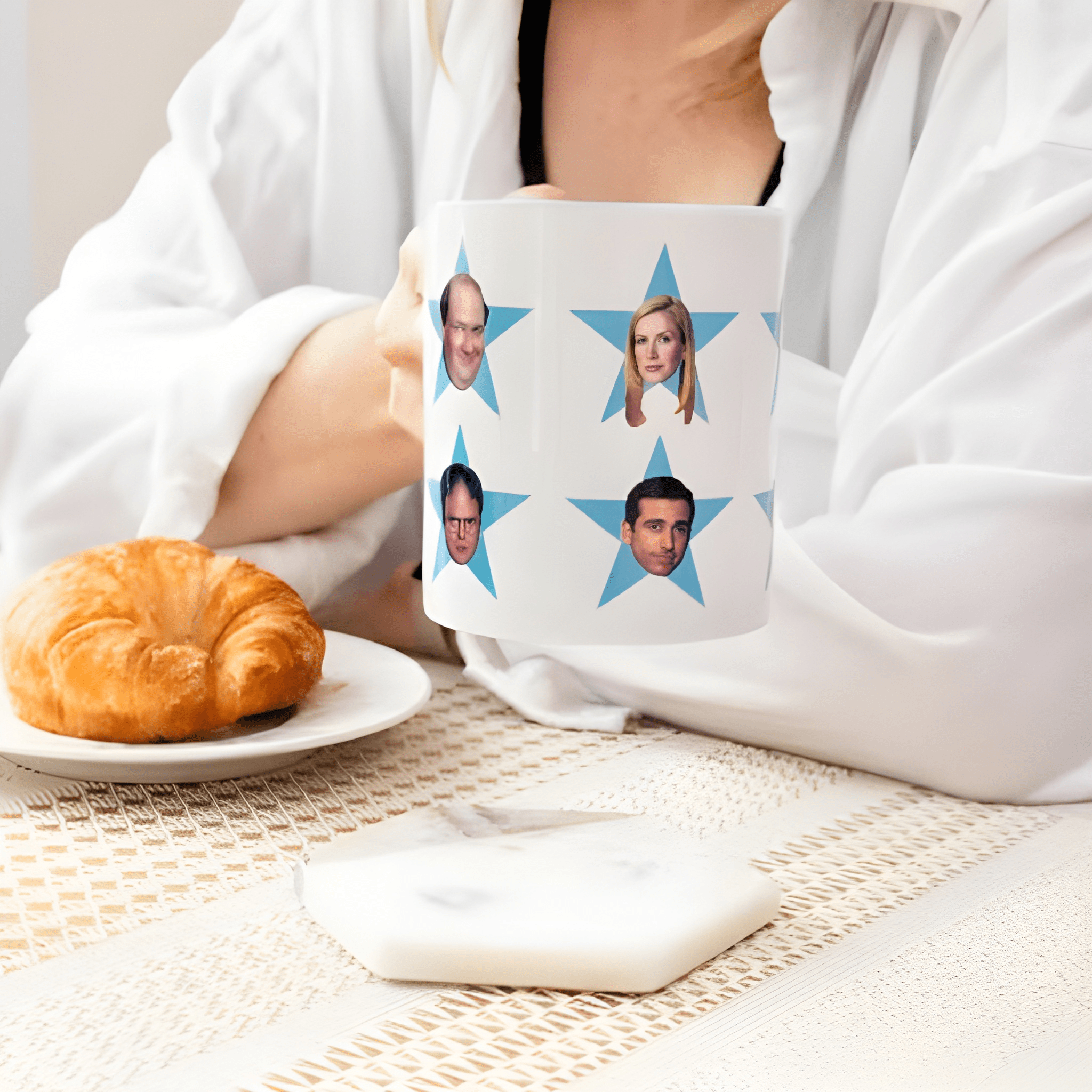 Silver Buffalo The Office Cast Stars Ceramic Mug | Holds 14 Ounces