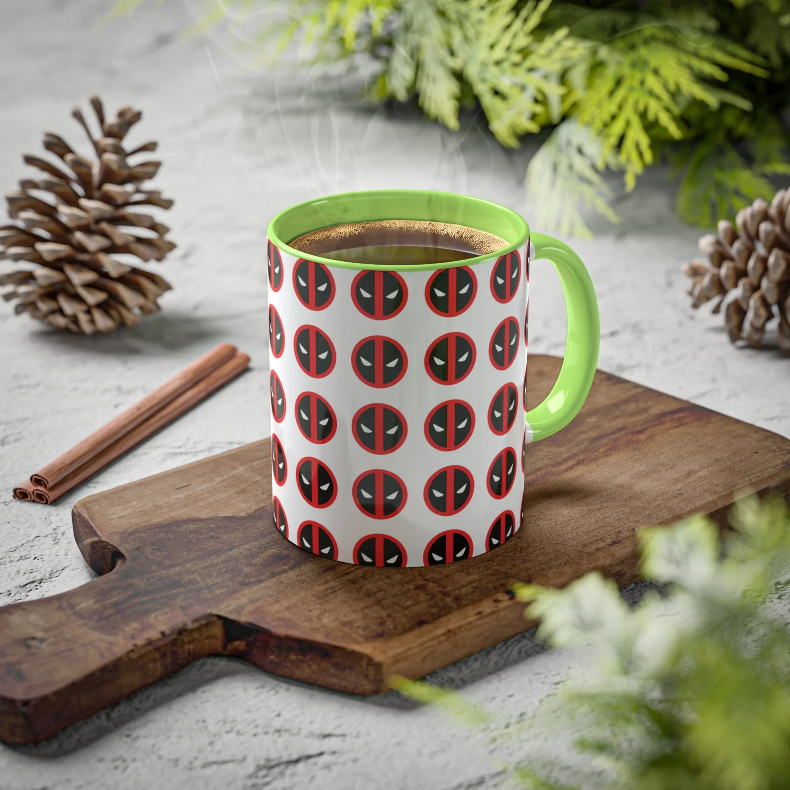 Deadpool Mask Pattern Colorful Mug 