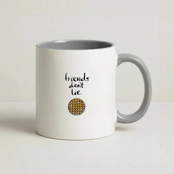 Friends Don't Lie Waffle Mug