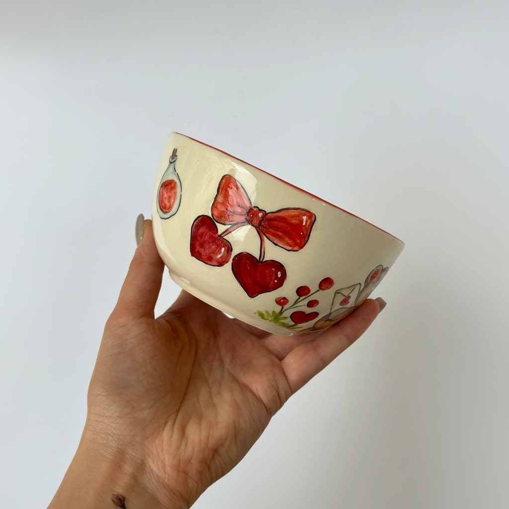 Handmade Ceramic Mug With Teddy Bear