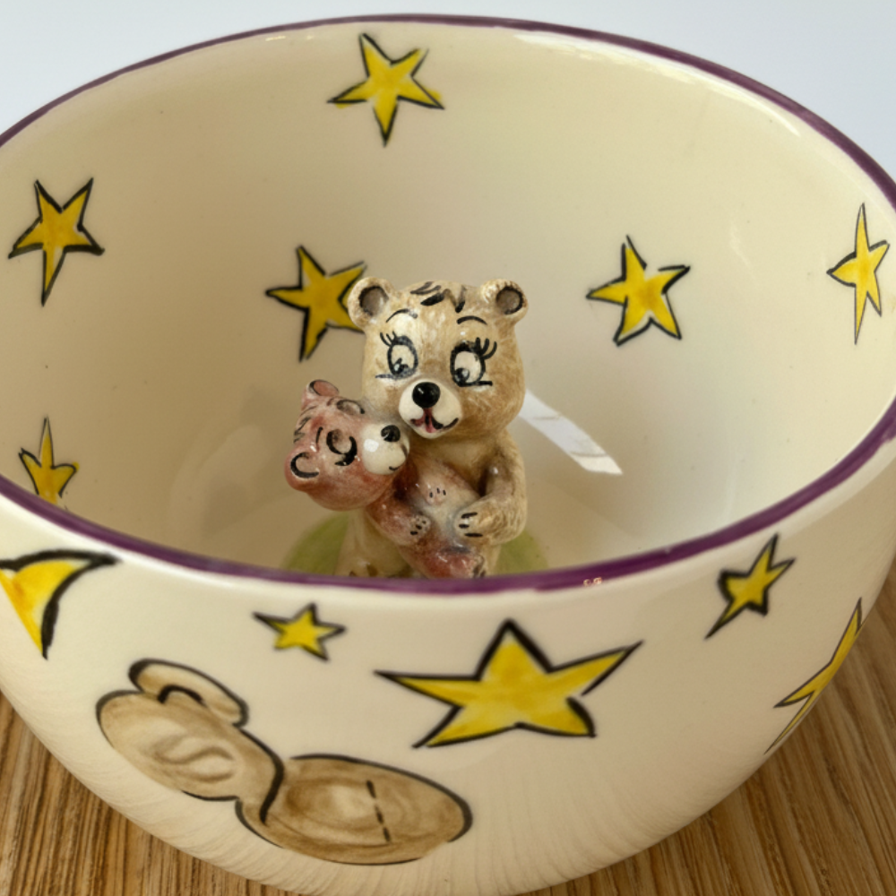 Handmade Ceramic Teddy Bear Star Coffee Mug