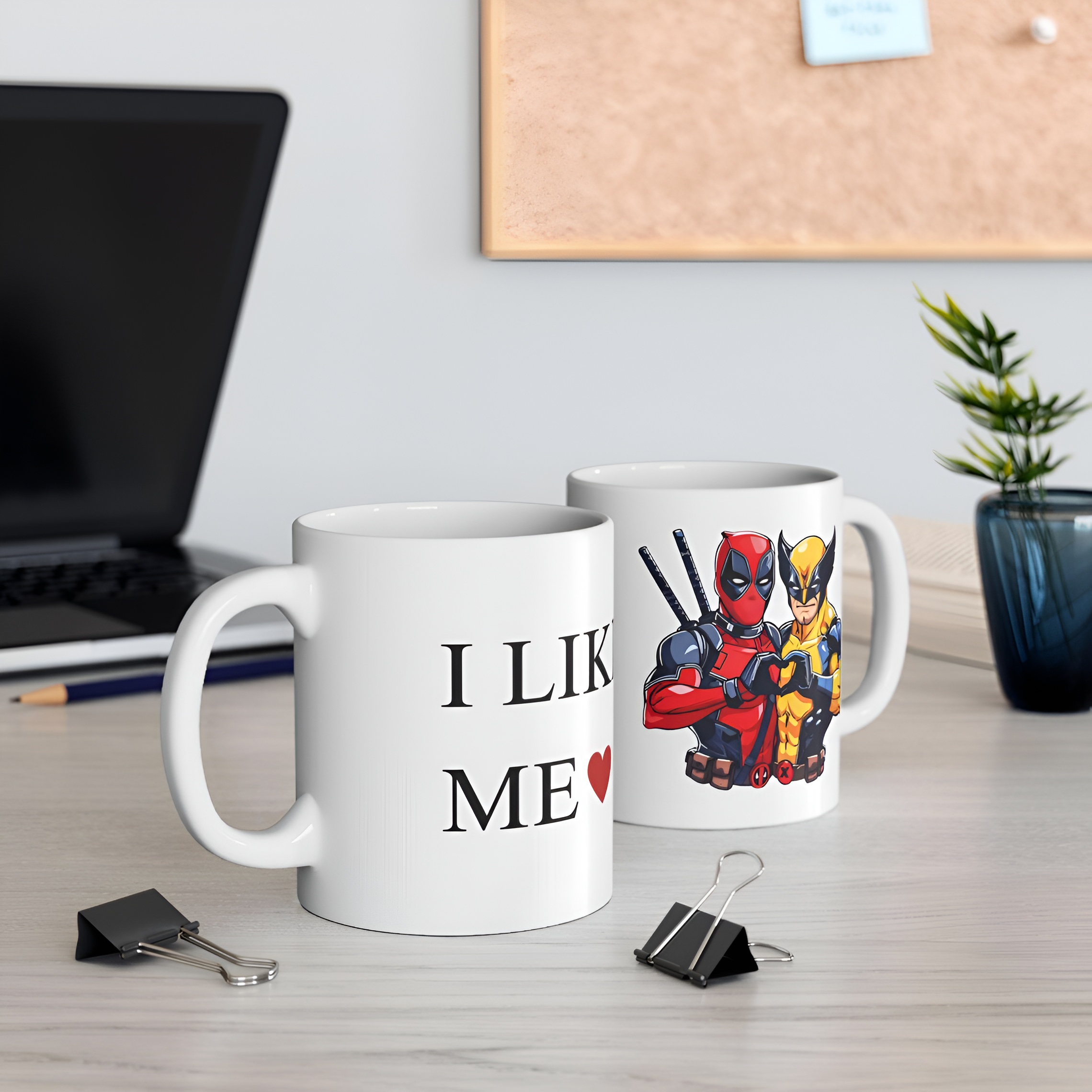 I LIKE ME Deadpool Wolverine Funny 15 Oz Mug