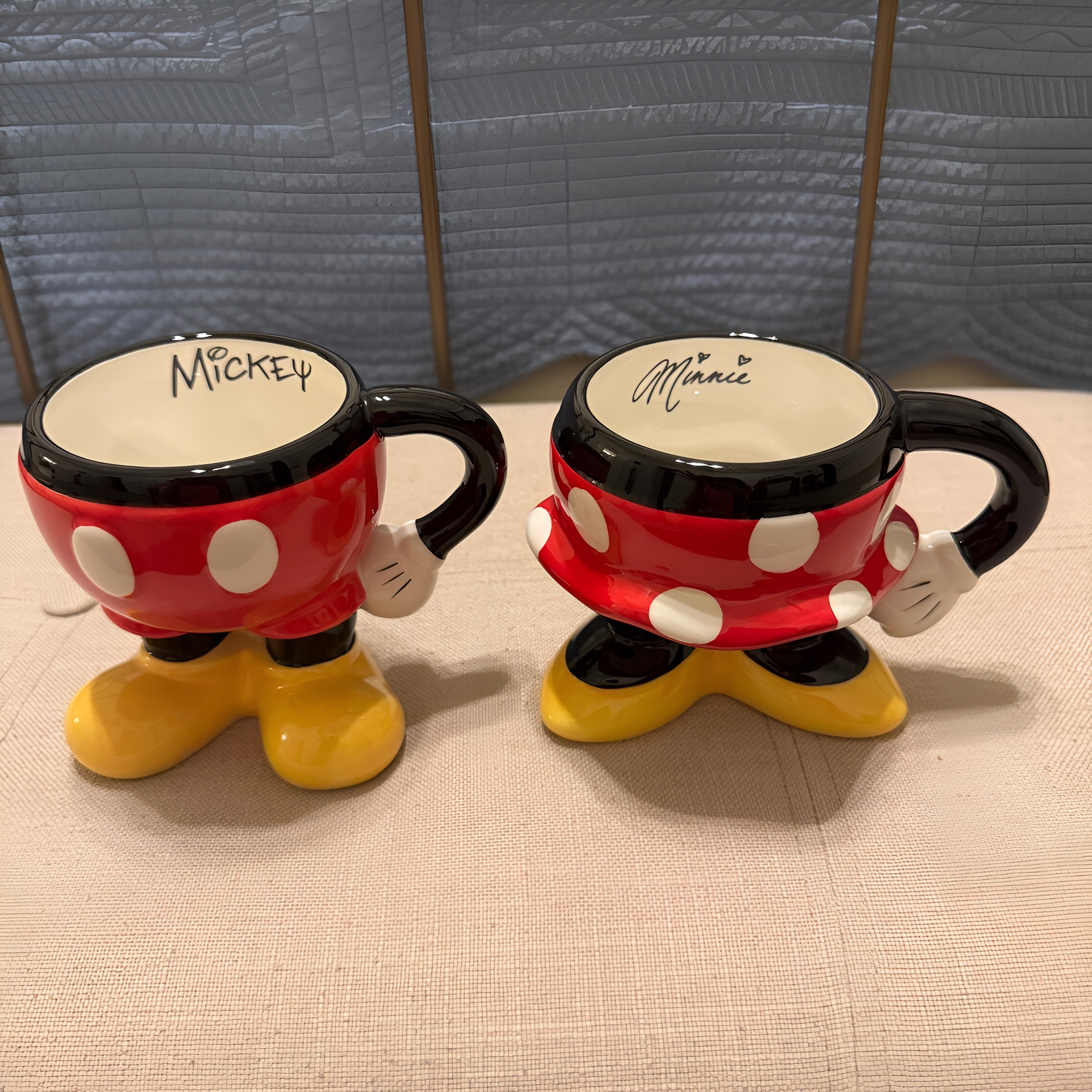 Mickey And Minnie Mouse Half Body Mugs