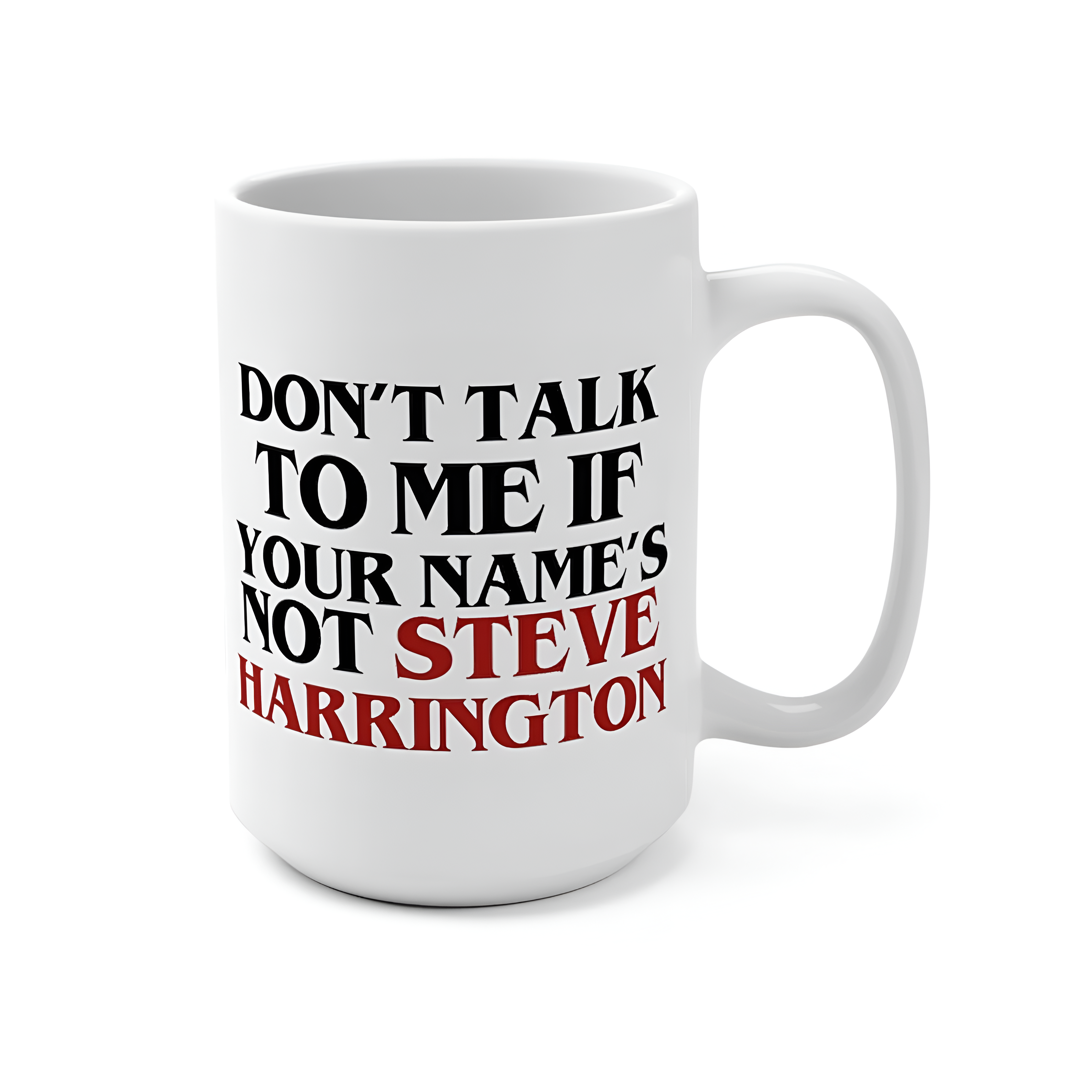 Steve Harrington Mug 15oz Stranger Things Joe Keery Hellfire The Upside Down DnD Mug