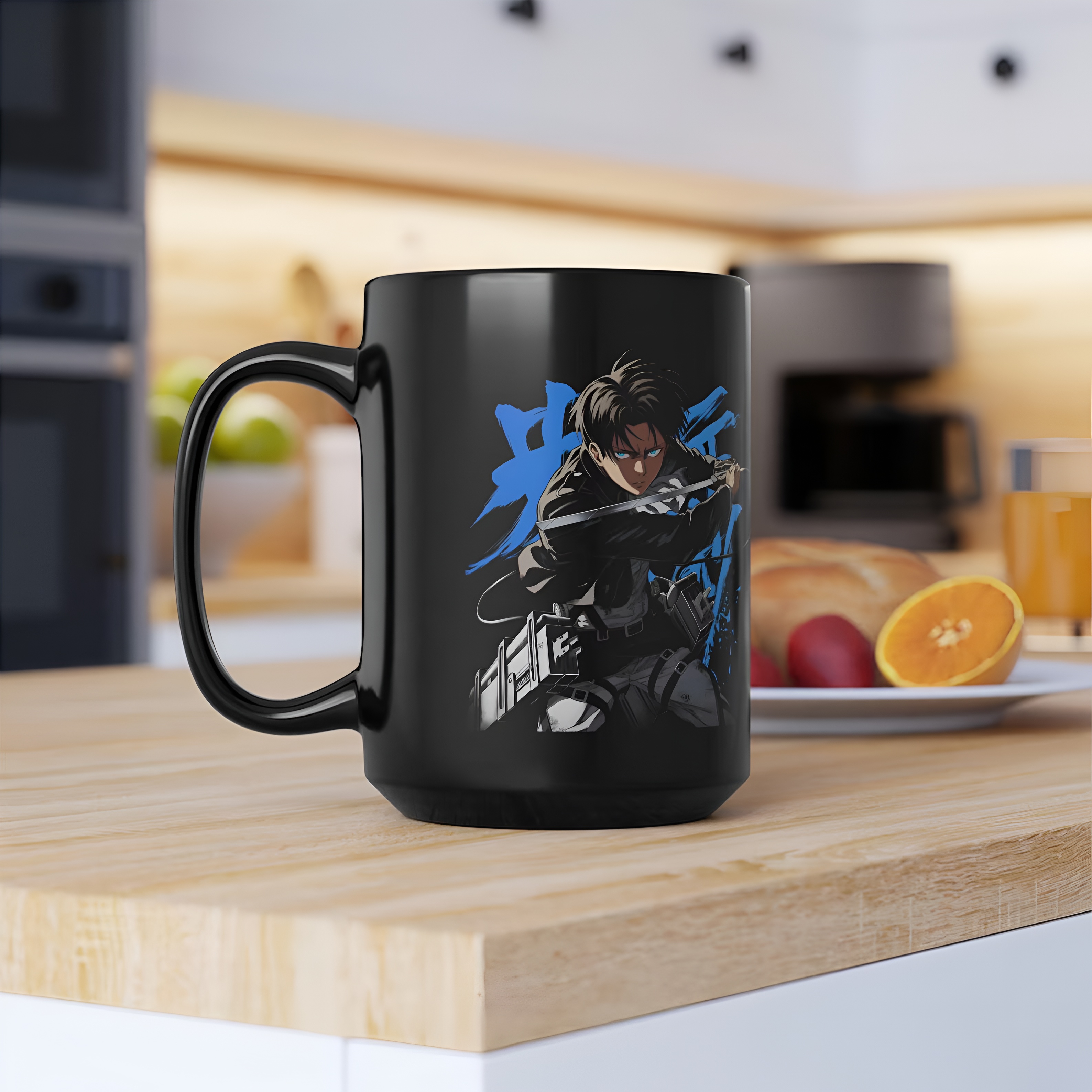 Anime Warrior Character Themed Ceramic Coffee Mug