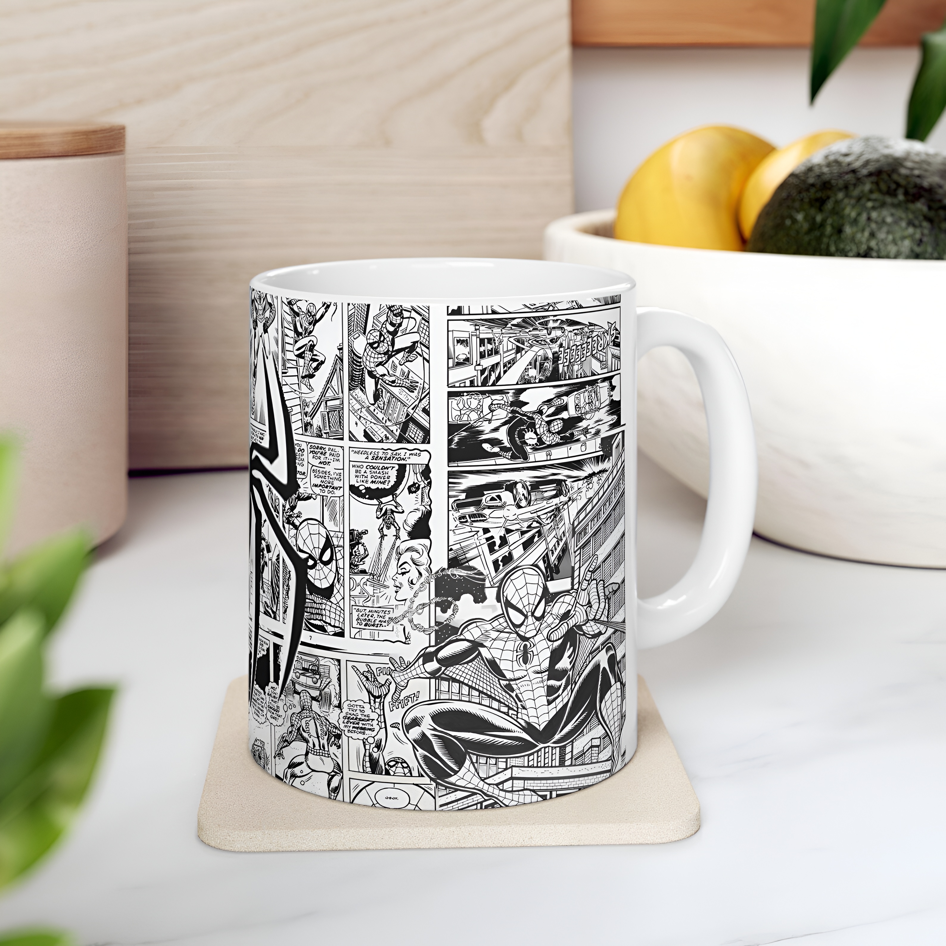 Spider Man Retro Themed Ceramic Mug
