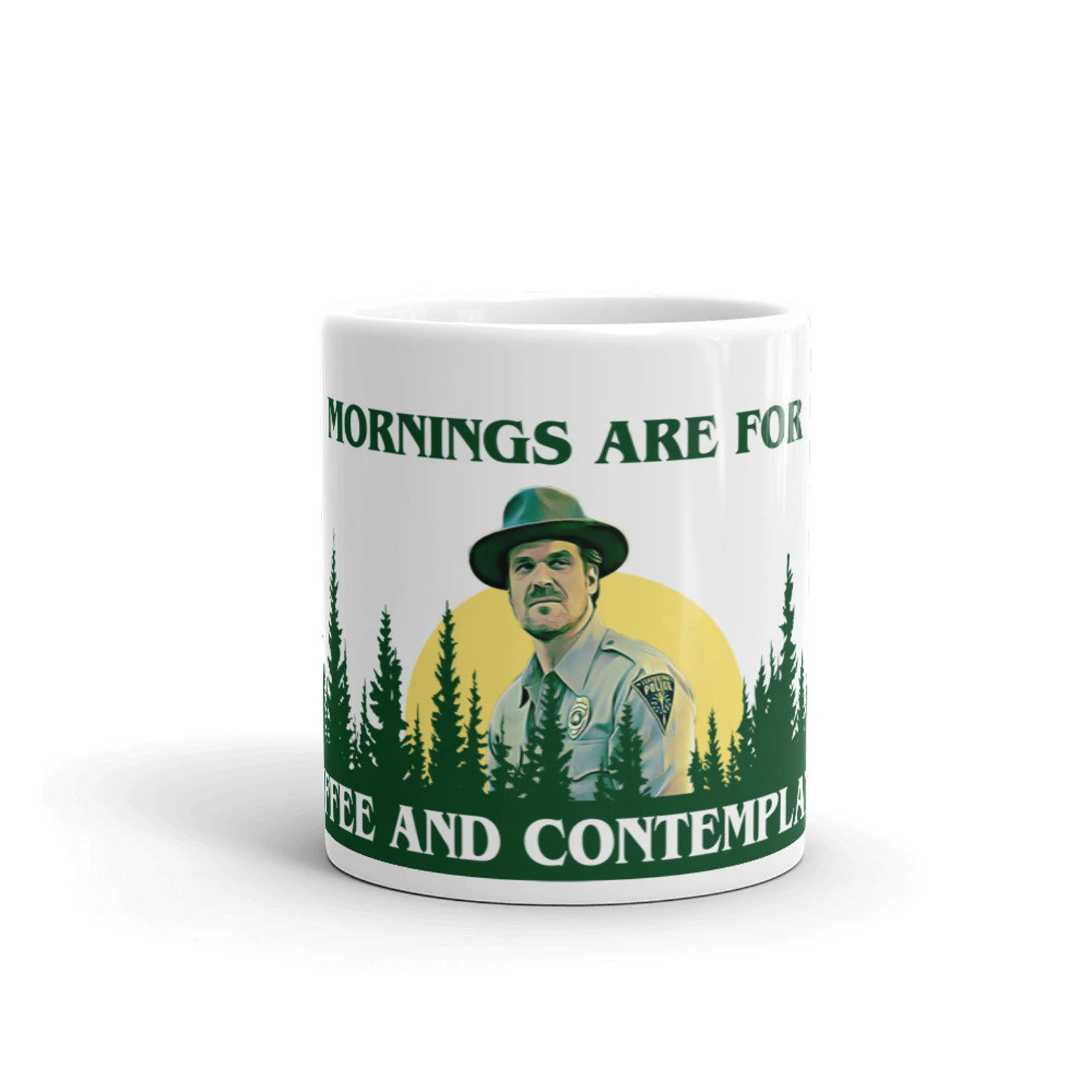 Stranger Things Mug Jim Hopper, Stranger Things Hopper Vintage Mug Upside Down