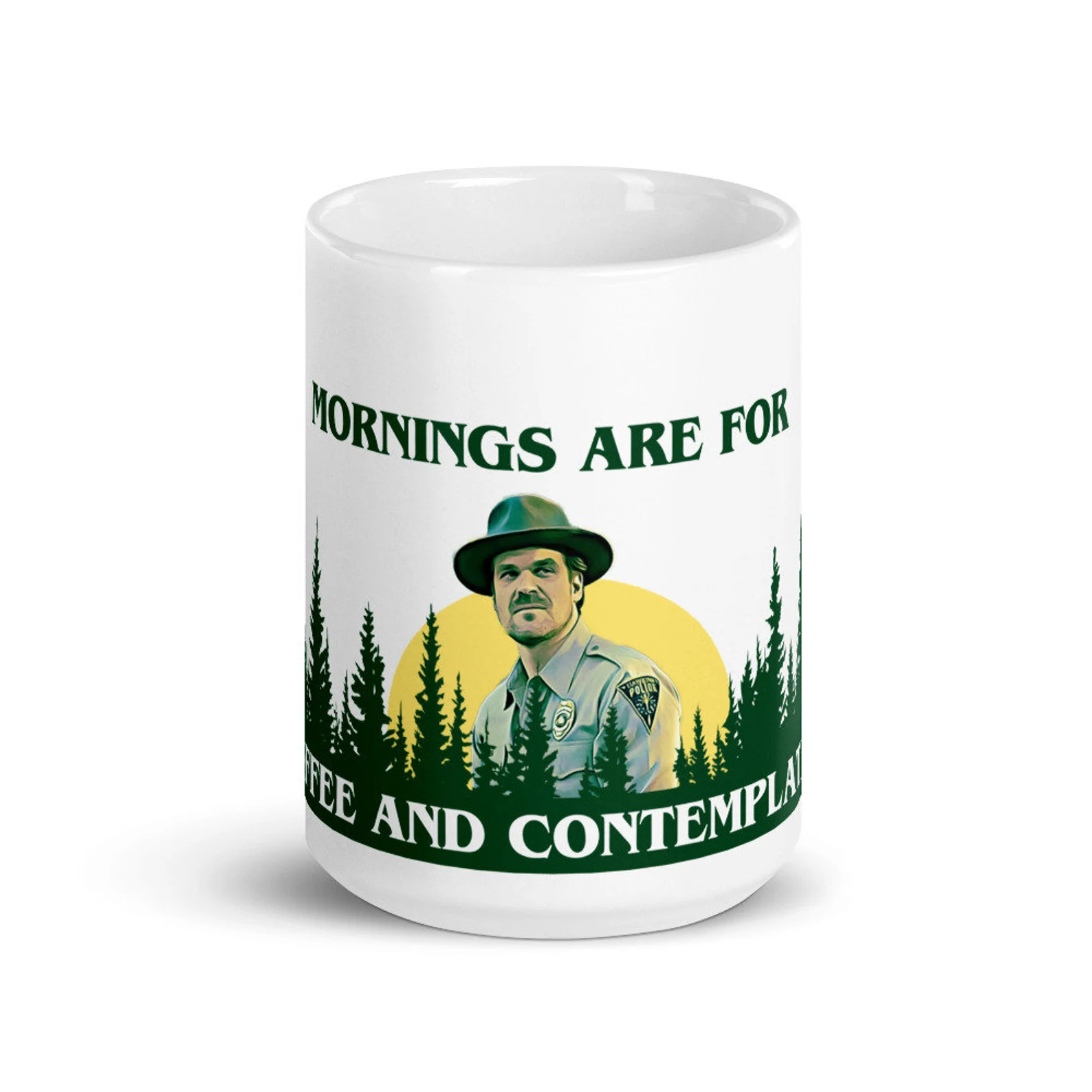 Stranger Things Mug Jim Hopper, Stranger Things Hopper Vintage Mug Upside Down