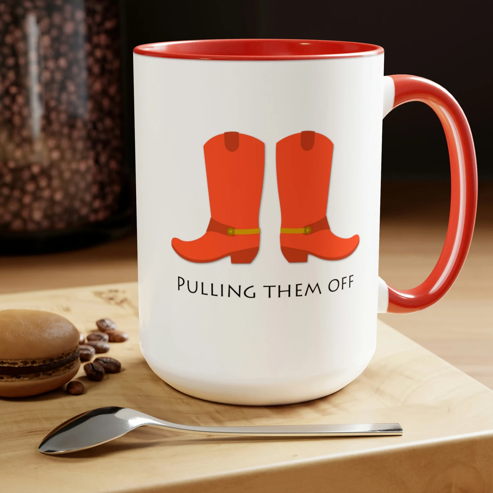 Cowboy Boots Print Ceramic Coffee 15oz Mug 