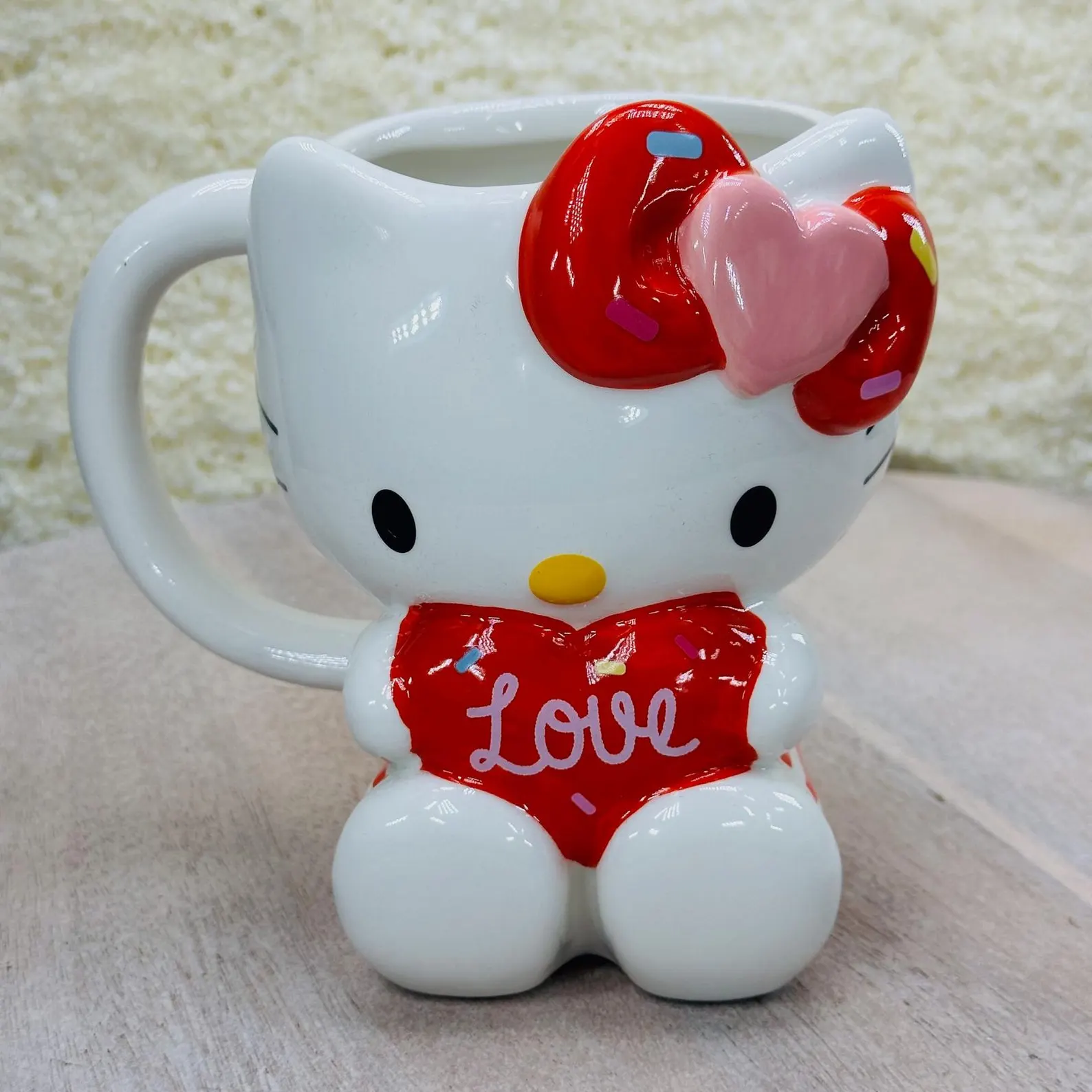 Hello Kitty 3D Full Body Mug 20oz Red LOVE Valentine's Cup NEW