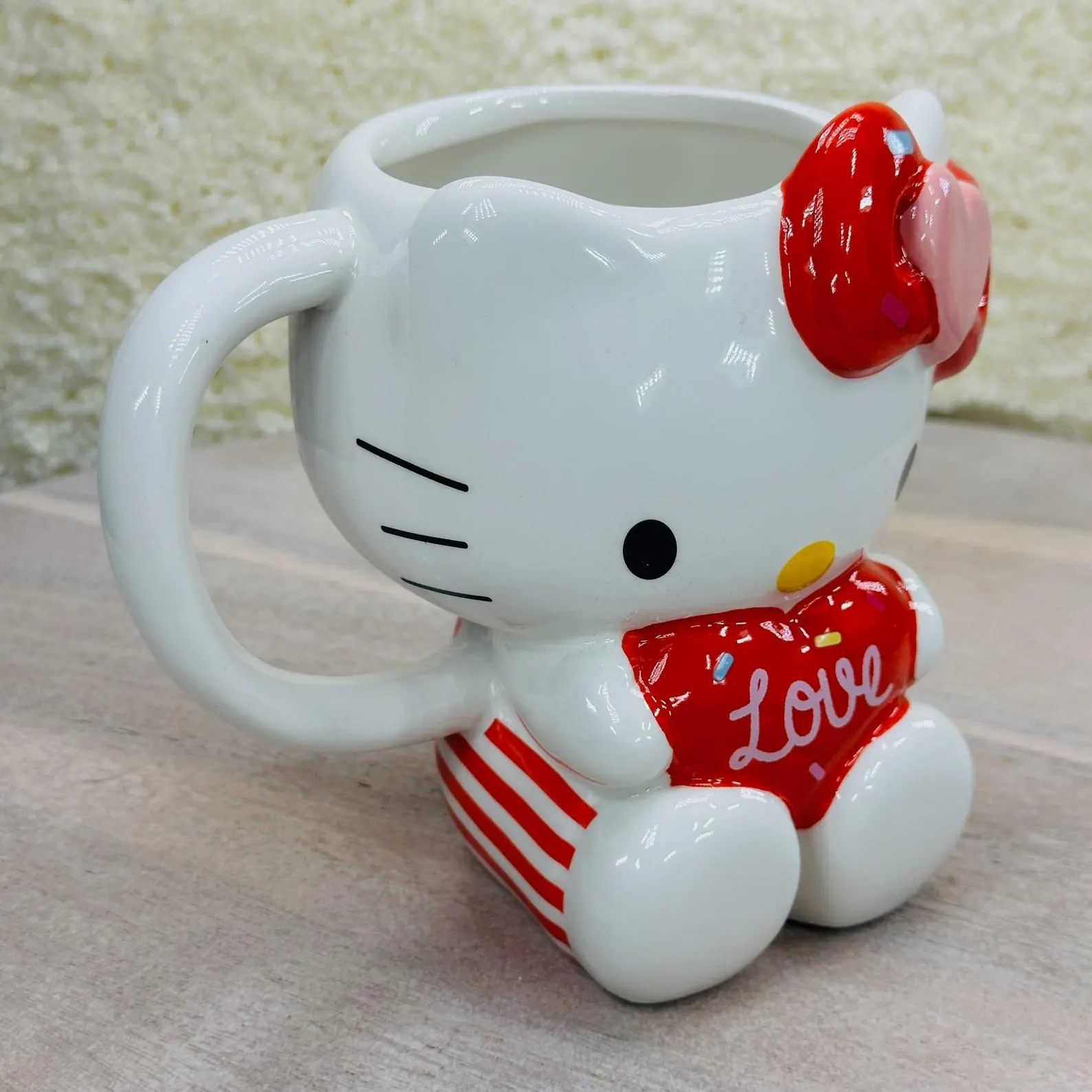 Hello Kitty 3D Full Body Mug 20oz Red LOVE Valentine's Cup NEW