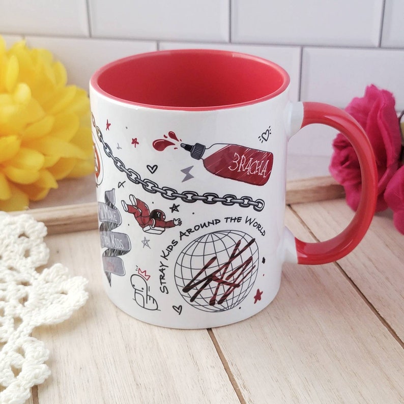K Pop SKZ Stan Them Porcelain Graphic Mug