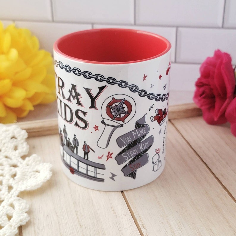 K Pop SKZ Stan Them Porcelain Graphic Mug
